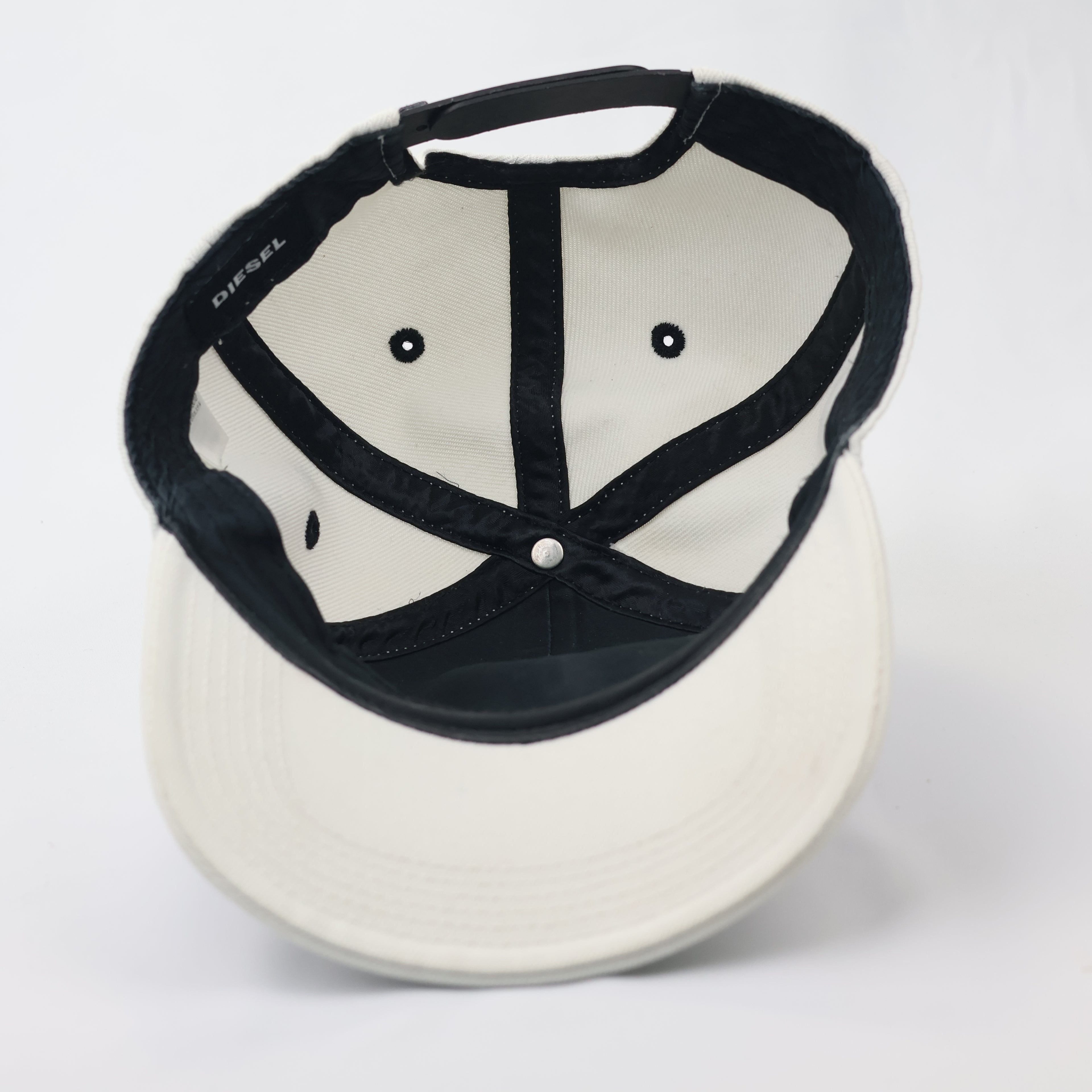 Diesel Denim Division Vintage Baseball Cap - Off-White & Black