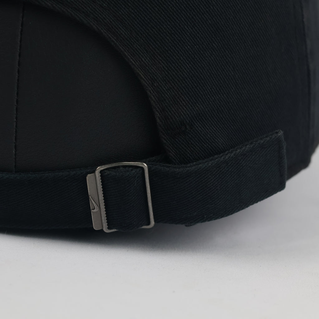 Vintage Nike Heritage 86 Strapback Hat | Thrifted Black Classic Swoosh Dad Cap