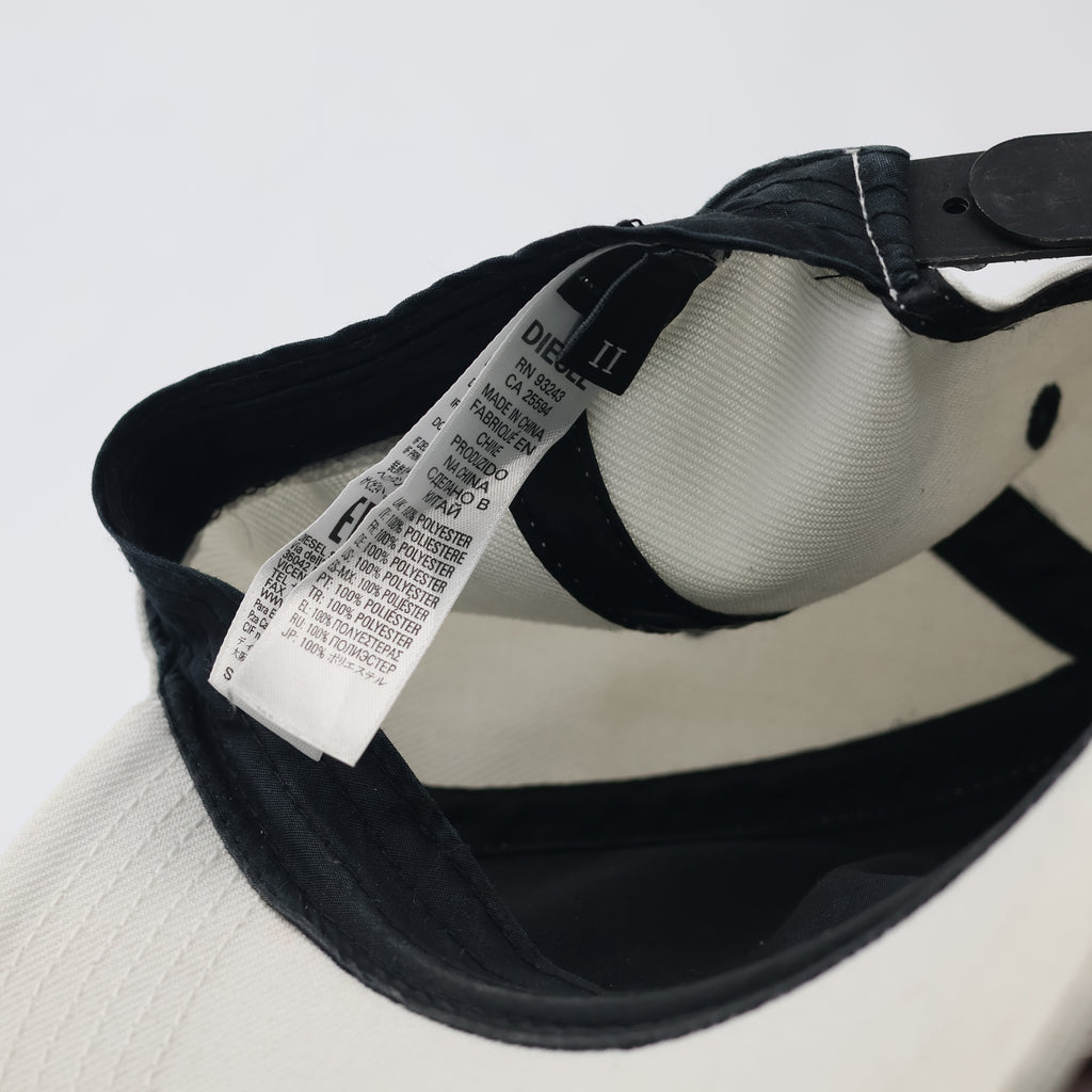 Diesel Denim Division Vintage Baseball Cap - Off-White & Black