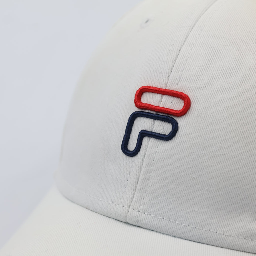 Authentic Fila Embroidered Logo Thrifted Hat - Off-White (Size 57-59cm)