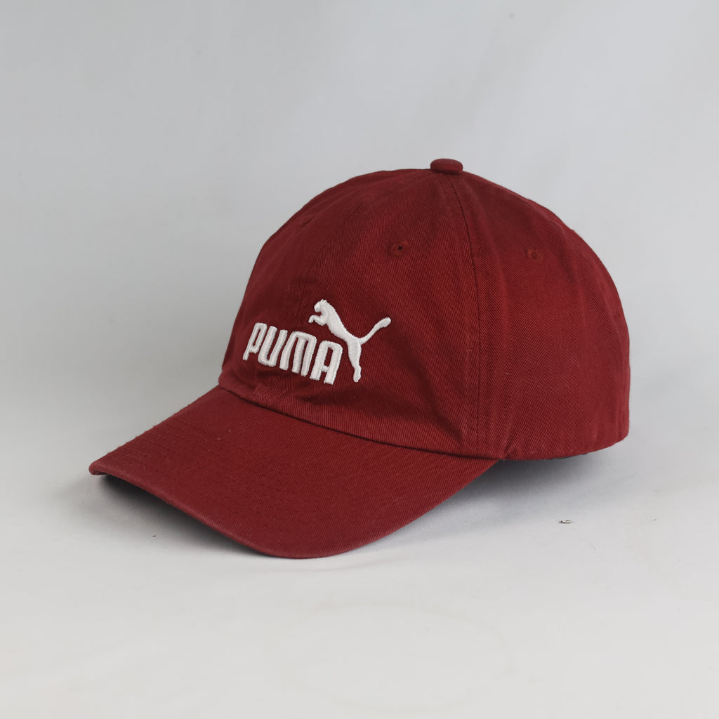 Thrifted Puma Classic Red-Wine Cotton Baseball Cap | 10821
