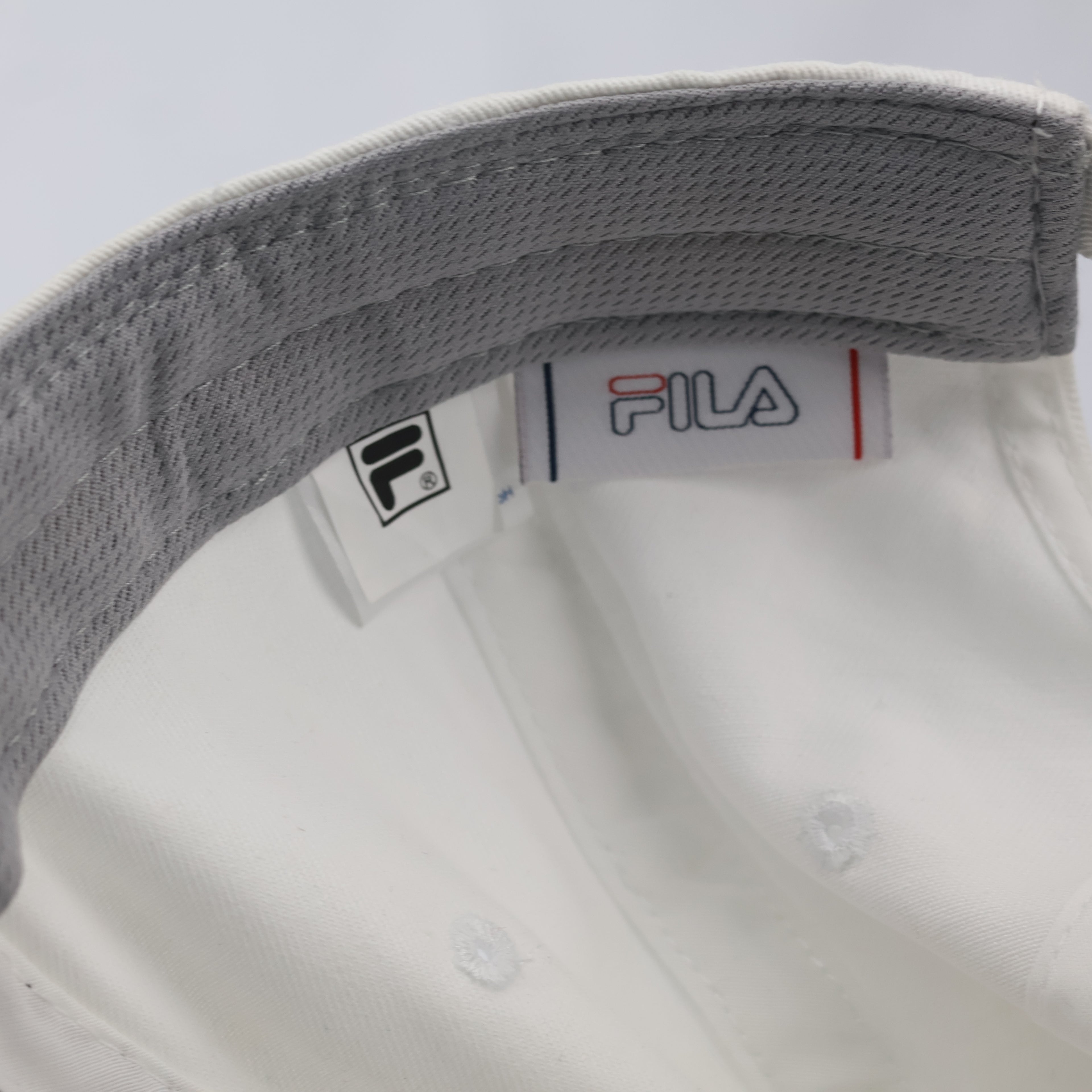 Authentic Fila Embroidered Logo Thrifted Hat - Off-White (Size 57-59cm)
