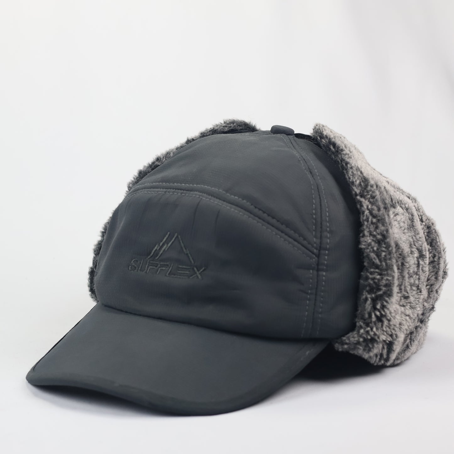 Classic "SUPPLEX" Grey Winter Thrifted Beanie - Warm Knit Hat (Adult Size)