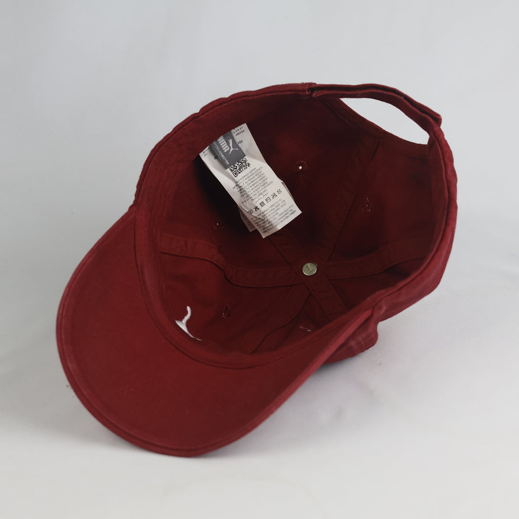 Thrifted Puma Classic Red-Wine Cotton Baseball Cap | 10821