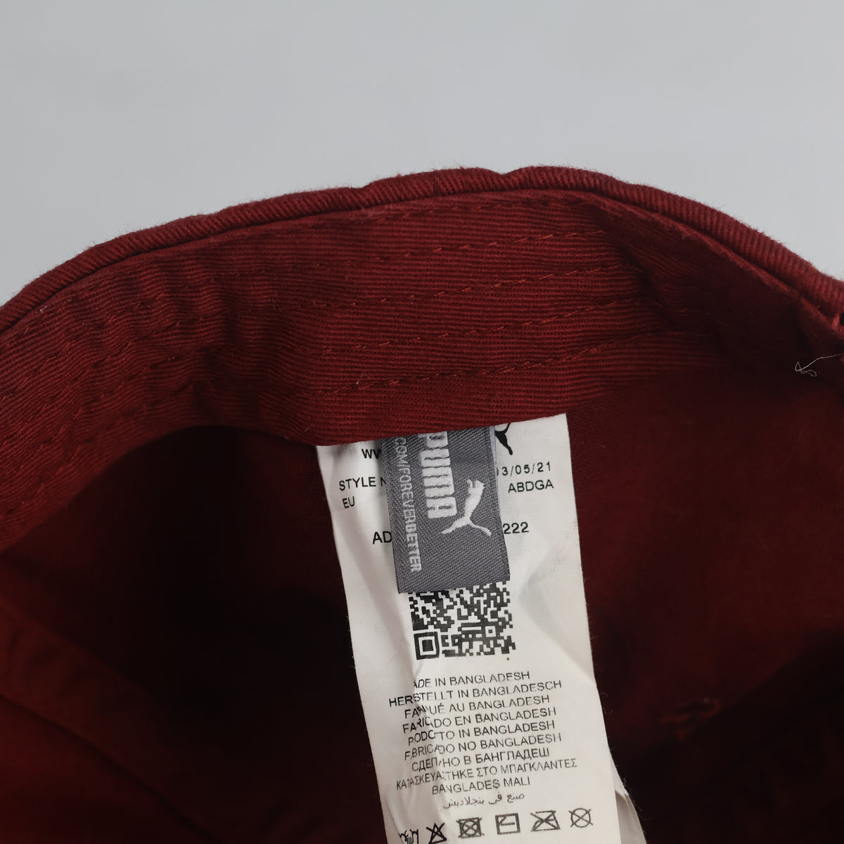 Thrifted Puma Classic Red-Wine Cotton Baseball Cap | 10821