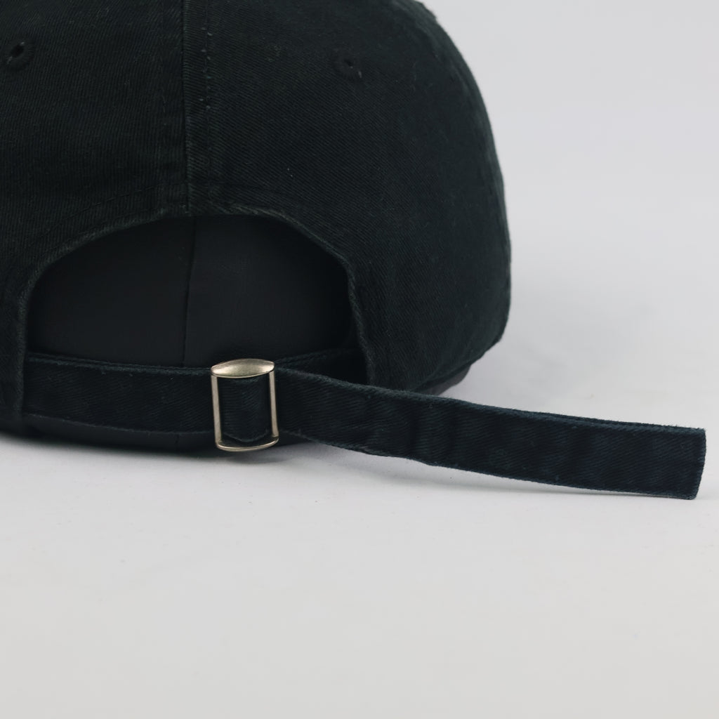 Vintage AC/DC Distressed Black Hat | Thrifted Embroidered Rock Band Cap