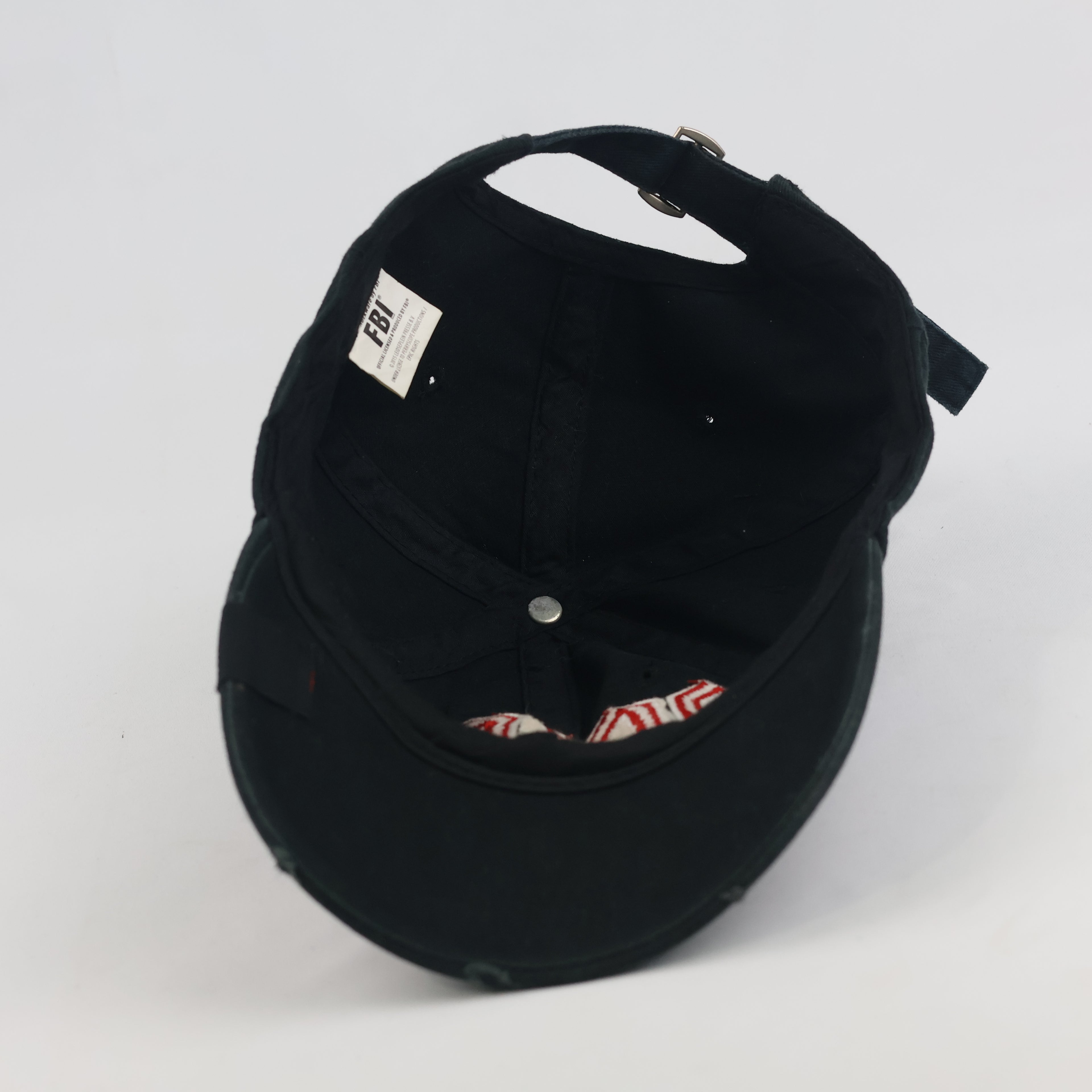 Vintage AC/DC Distressed Black Hat | Thrifted Embroidered Rock Band Cap
