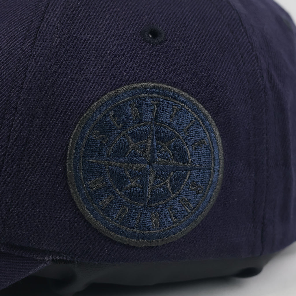 Vintage Seattle Mariners Fitted Hat | Thrifted Navy Blue MLB Baseball Cap 57-58cm