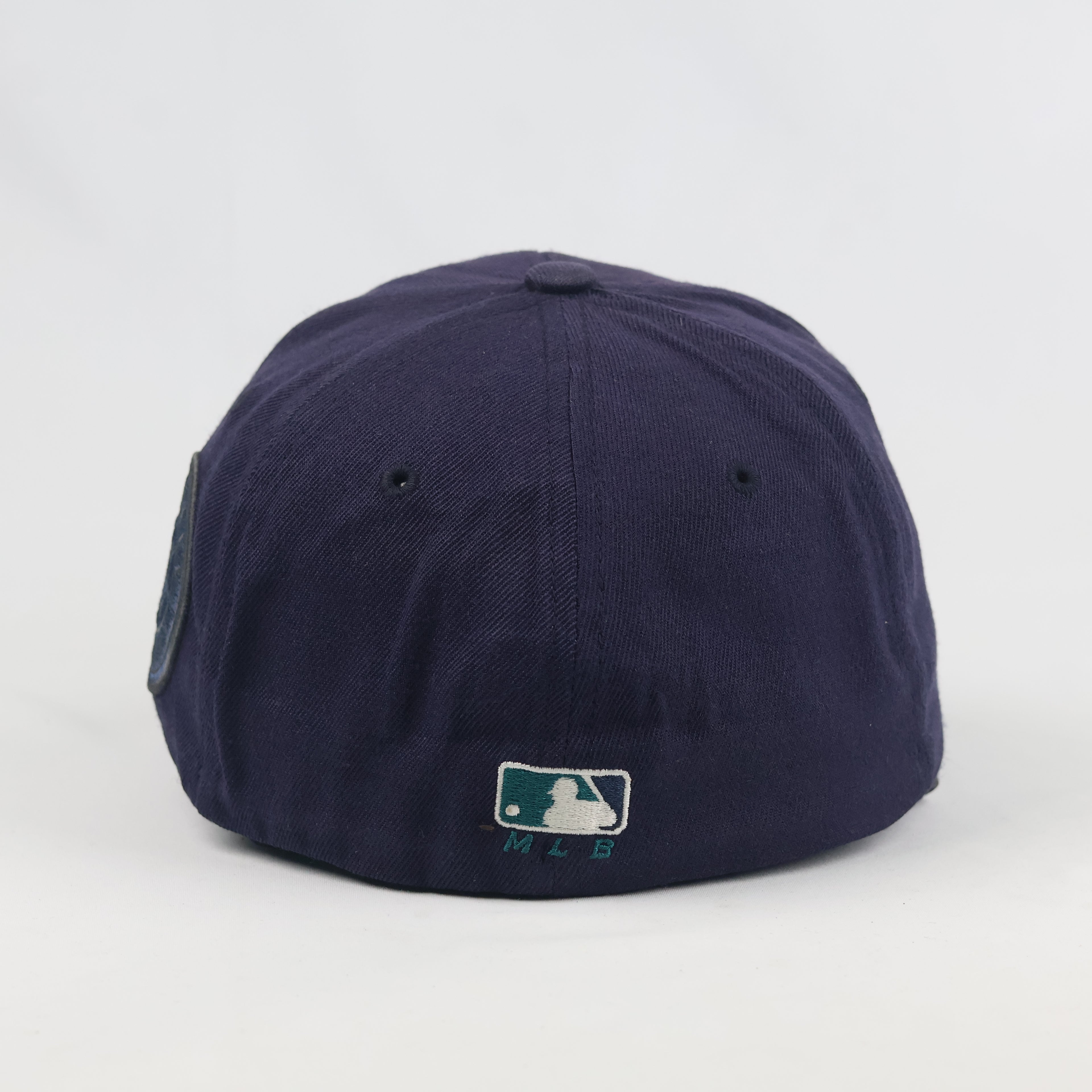 Vintage Seattle Mariners Fitted Hat | Thrifted Navy Blue MLB Baseball Cap 57-58cm