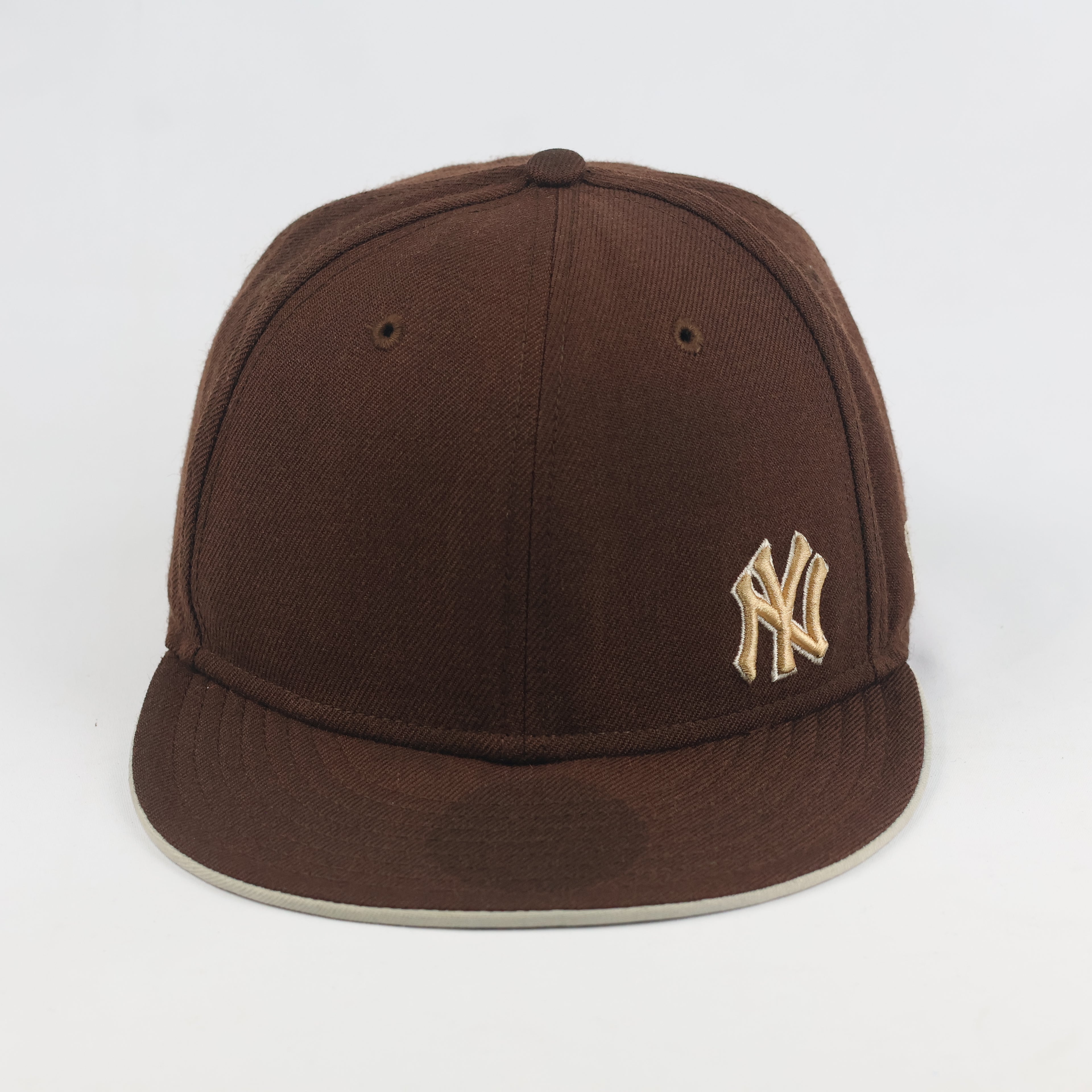 Vintage New Era 59FIFTY New York Yankees Hat | Thrifted Brown Fitted MLB Cap 7 3/8