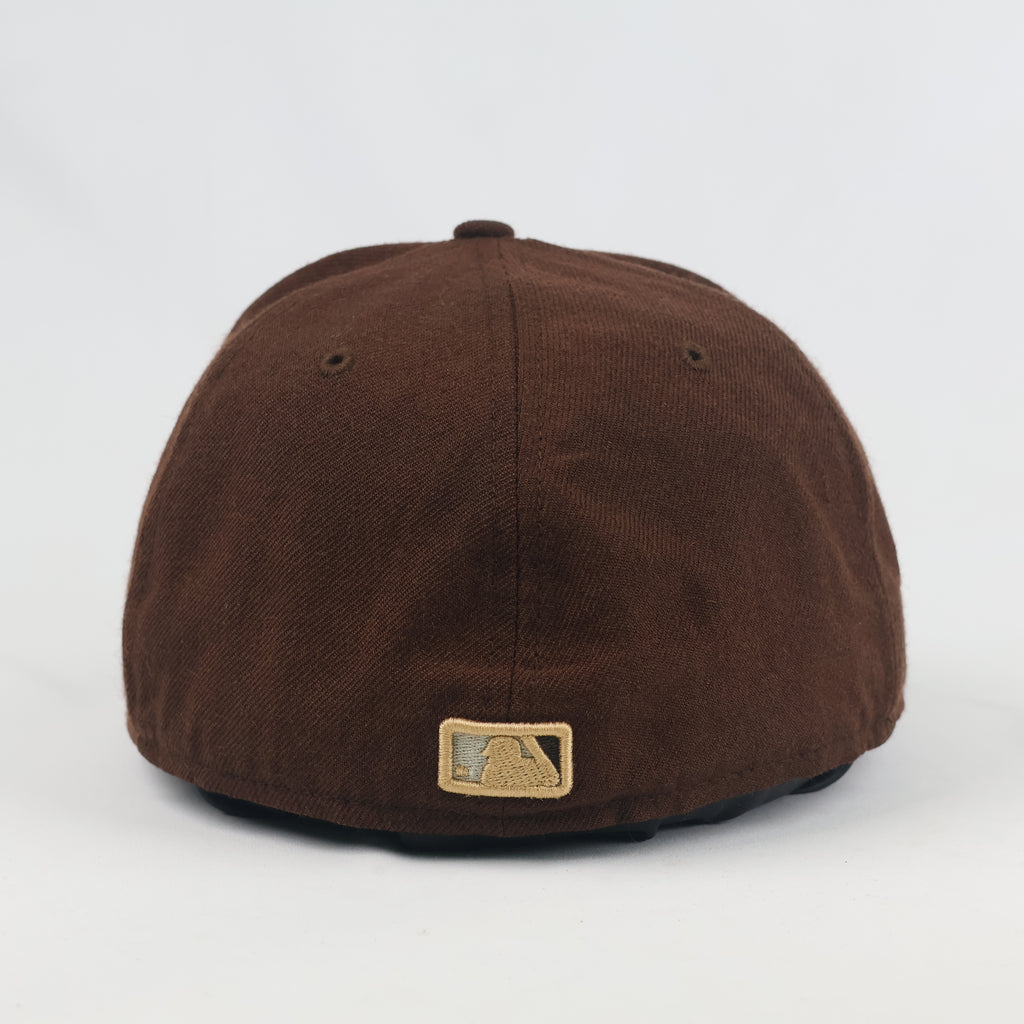 Vintage New Era 59FIFTY New York Yankees Hat | Thrifted Brown Fitted MLB Cap 7 3/8
