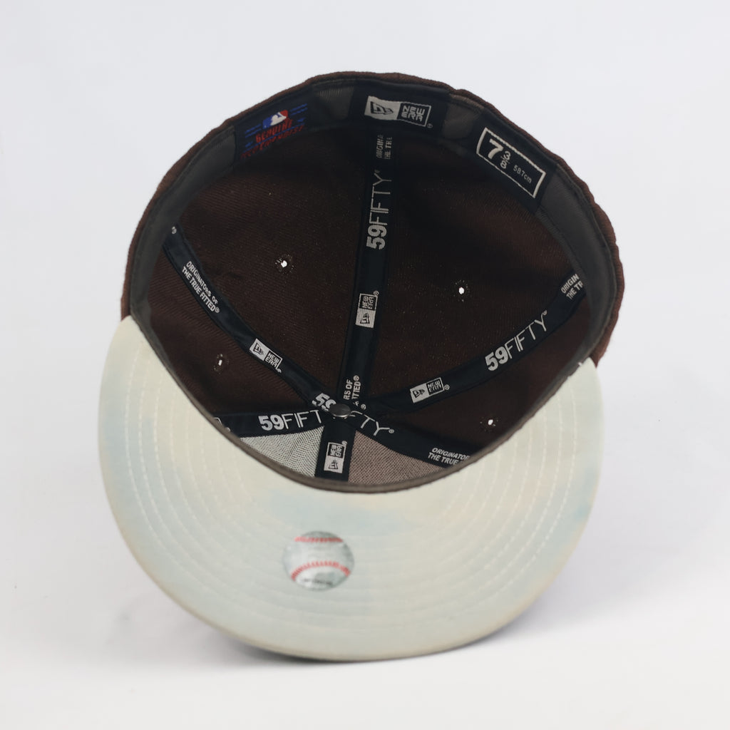 Vintage New Era 59FIFTY New York Yankees Hat | Thrifted Brown Fitted MLB Cap 7 3/8