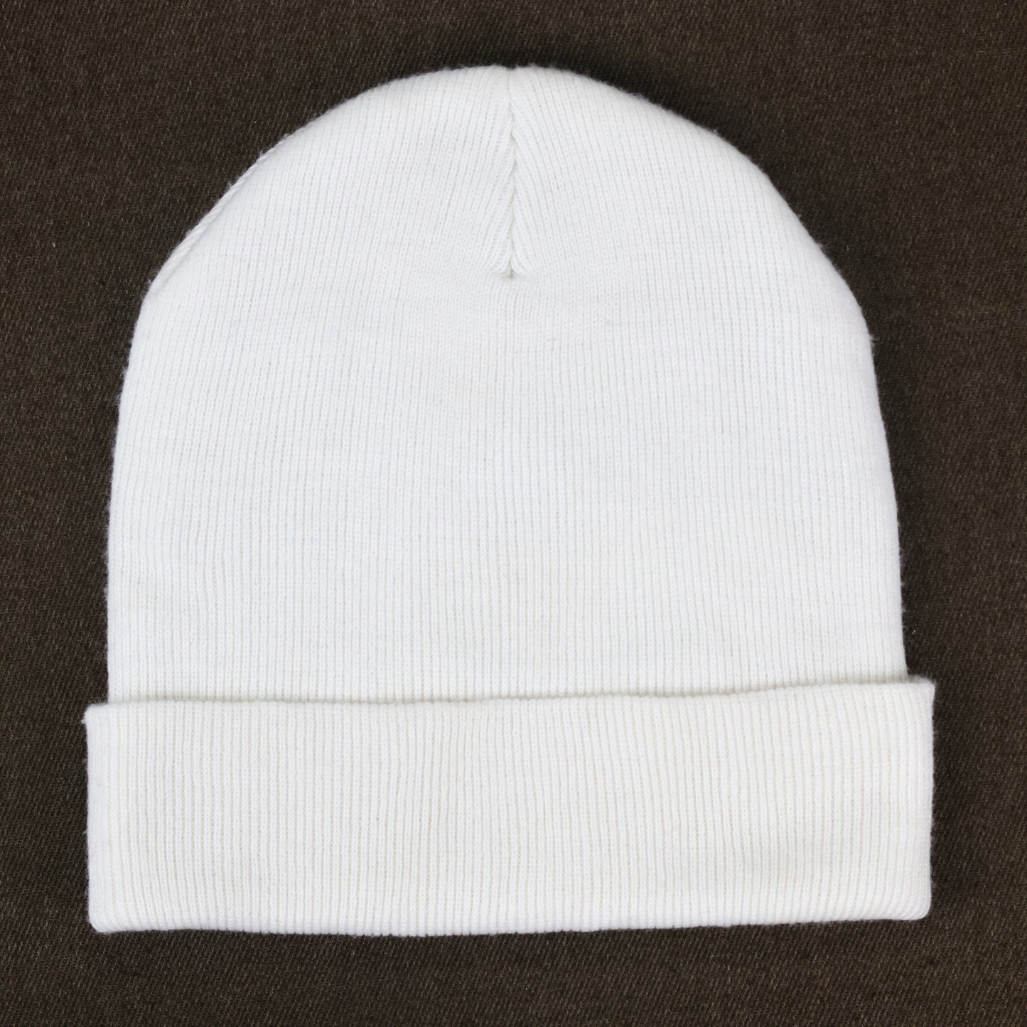 Premium Divided Cream Beanie – Minimalist Unisex Winter Cap