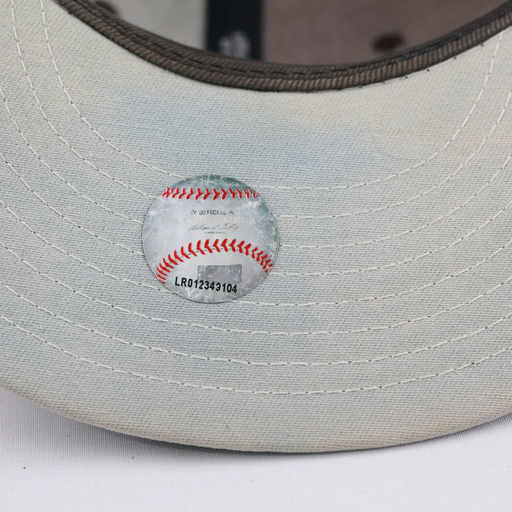 Vintage New Era 59FIFTY New York Yankees Hat | Thrifted Brown Fitted MLB Cap 7 3/8