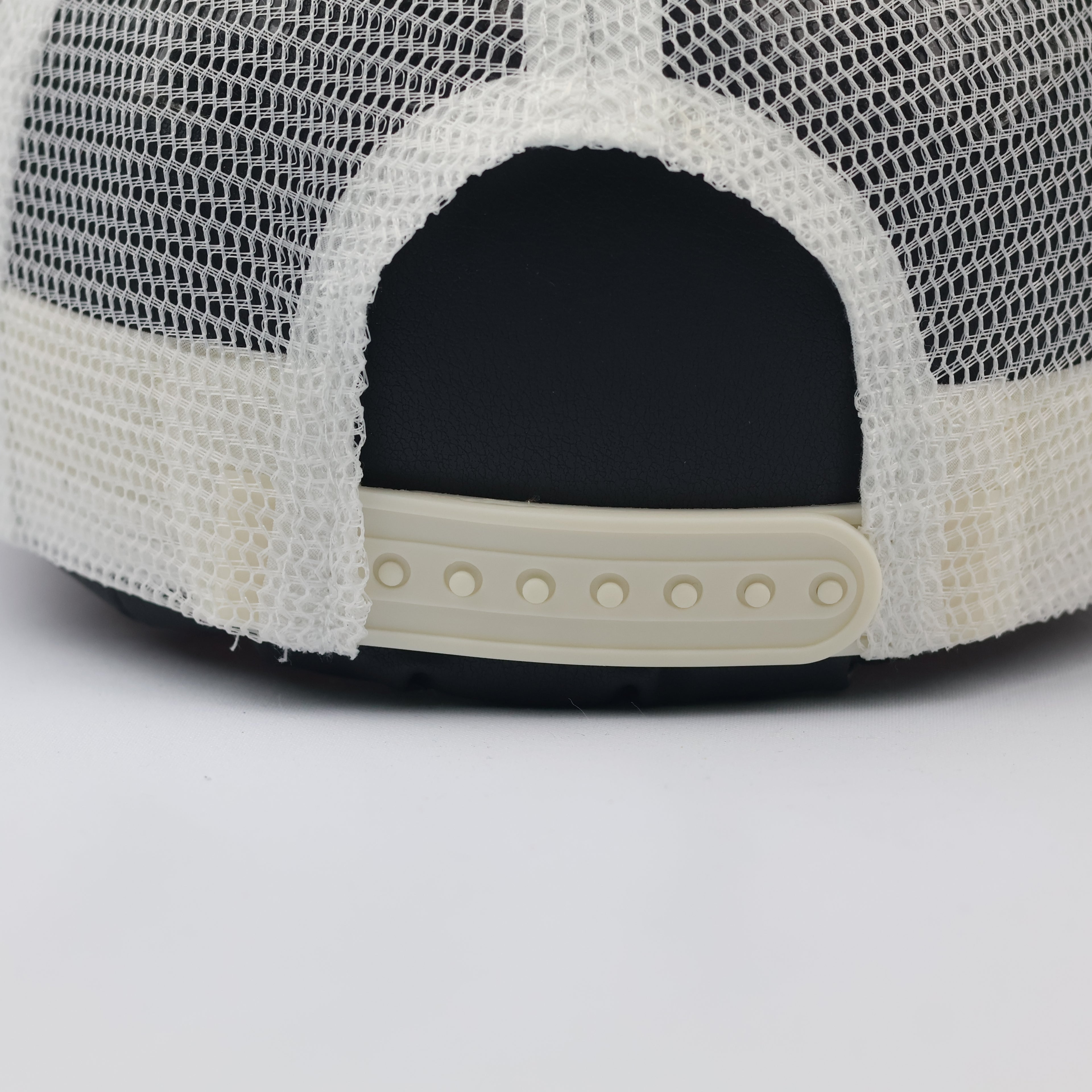 Game Over Graphic Trucker Hat - Off-White Mesh Snapback Cap
