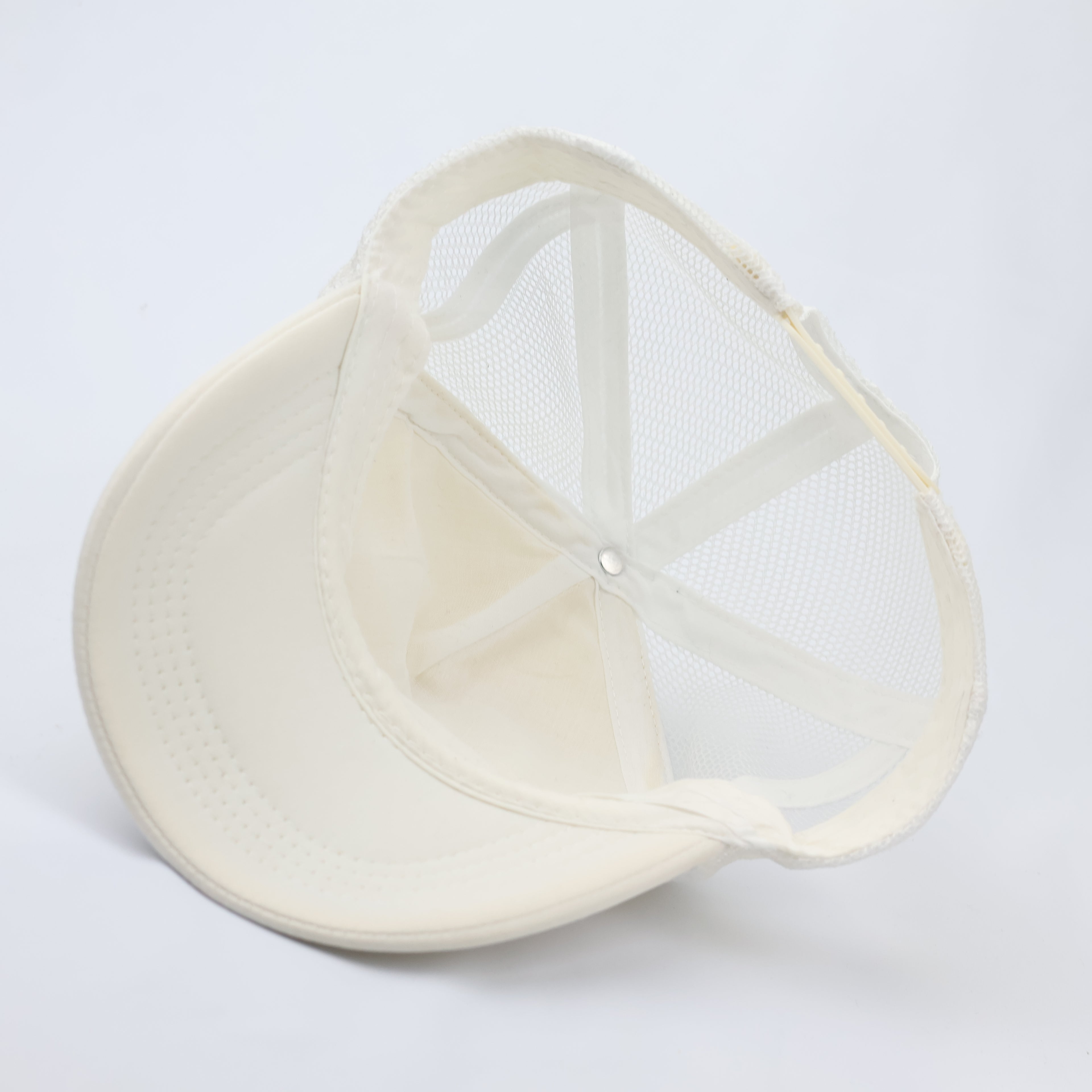 Game Over Graphic Trucker Hat - Off-White Mesh Snapback Cap