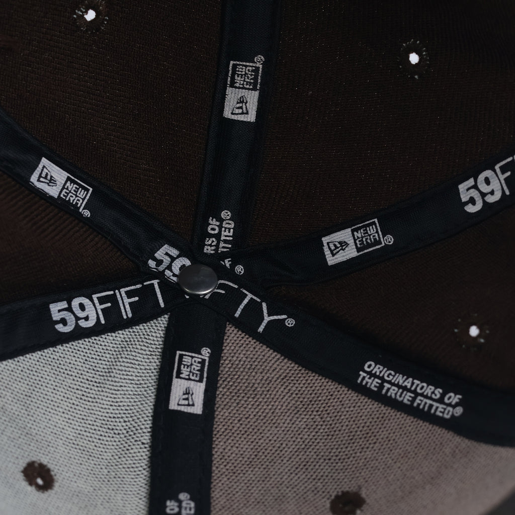 Vintage New Era 59FIFTY New York Yankees Hat | Thrifted Brown Fitted MLB Cap 7 3/8