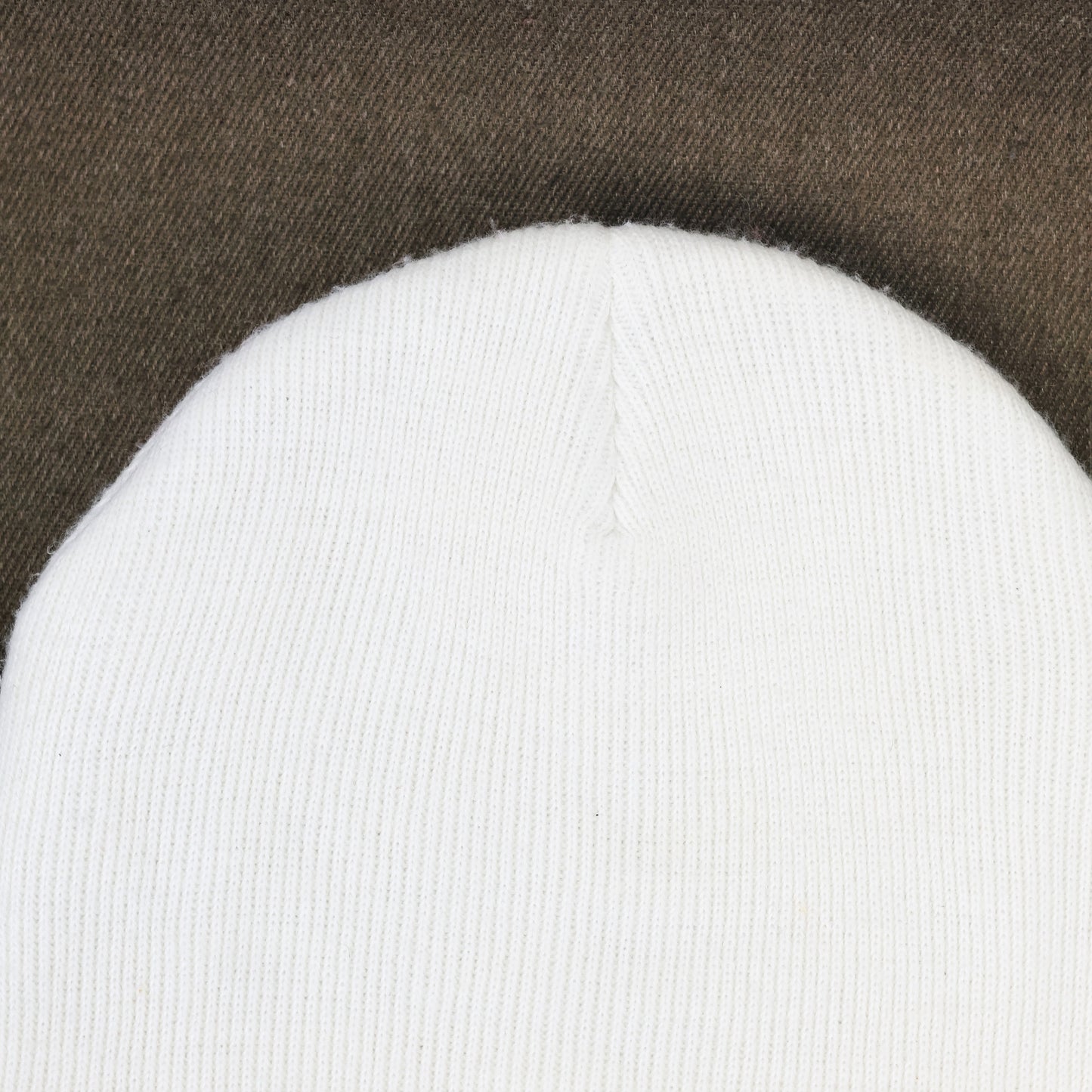 Premium Divided Cream Beanie – Minimalist Unisex Winter Cap