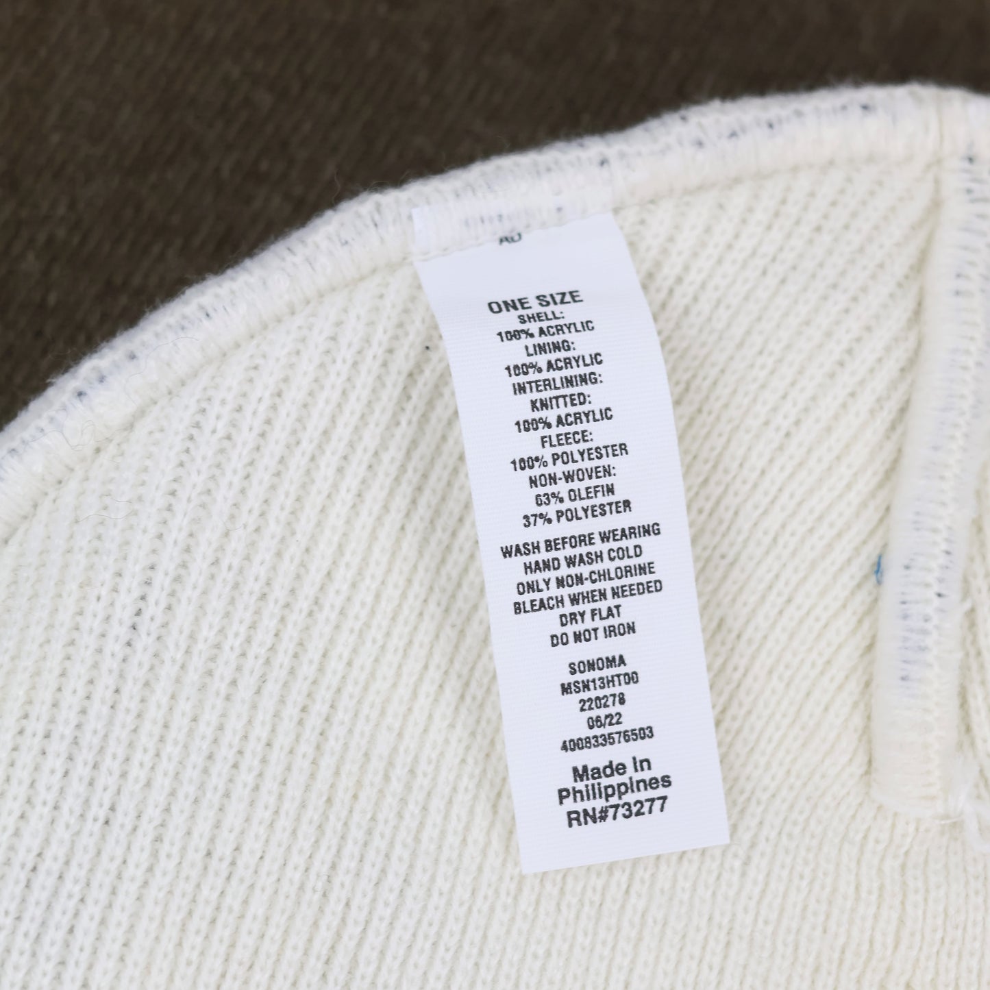 Premium Divided Cream Beanie – Minimalist Unisex Winter Cap