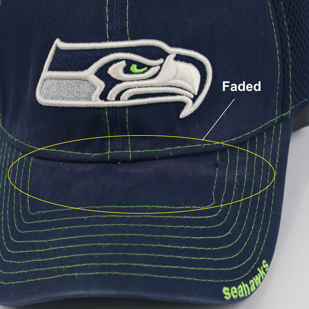 Vintage New Era 39THIRTY Seattle Seahawks Hat | Thrifted Navy Mesh Flexfit Cap