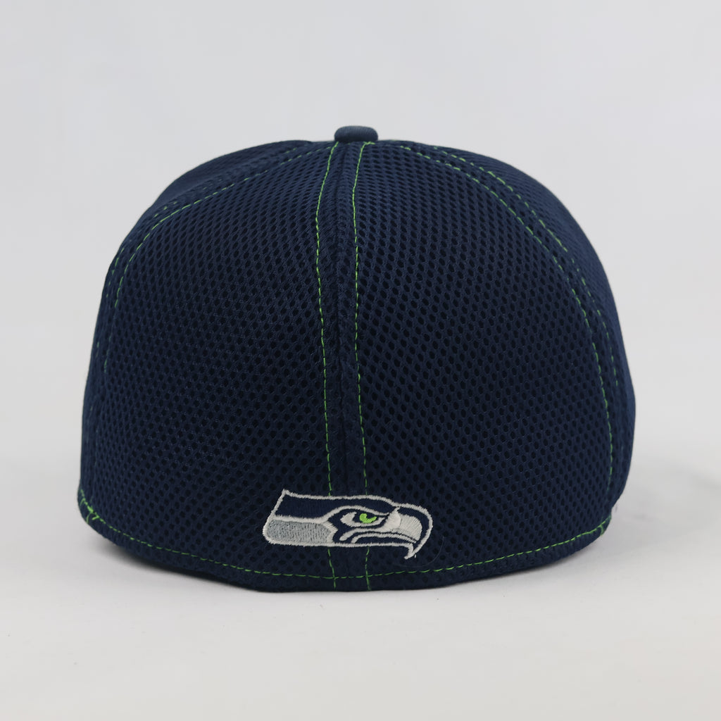Vintage New Era 39THIRTY Seattle Seahawks Hat | Thrifted Navy Mesh Flexfit Cap