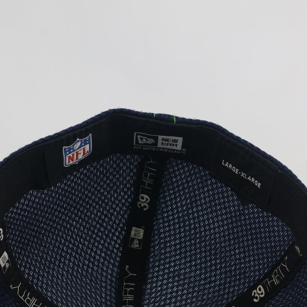 Vintage New Era 39THIRTY Seattle Seahawks Hat | Thrifted Navy Mesh Flexfit Cap