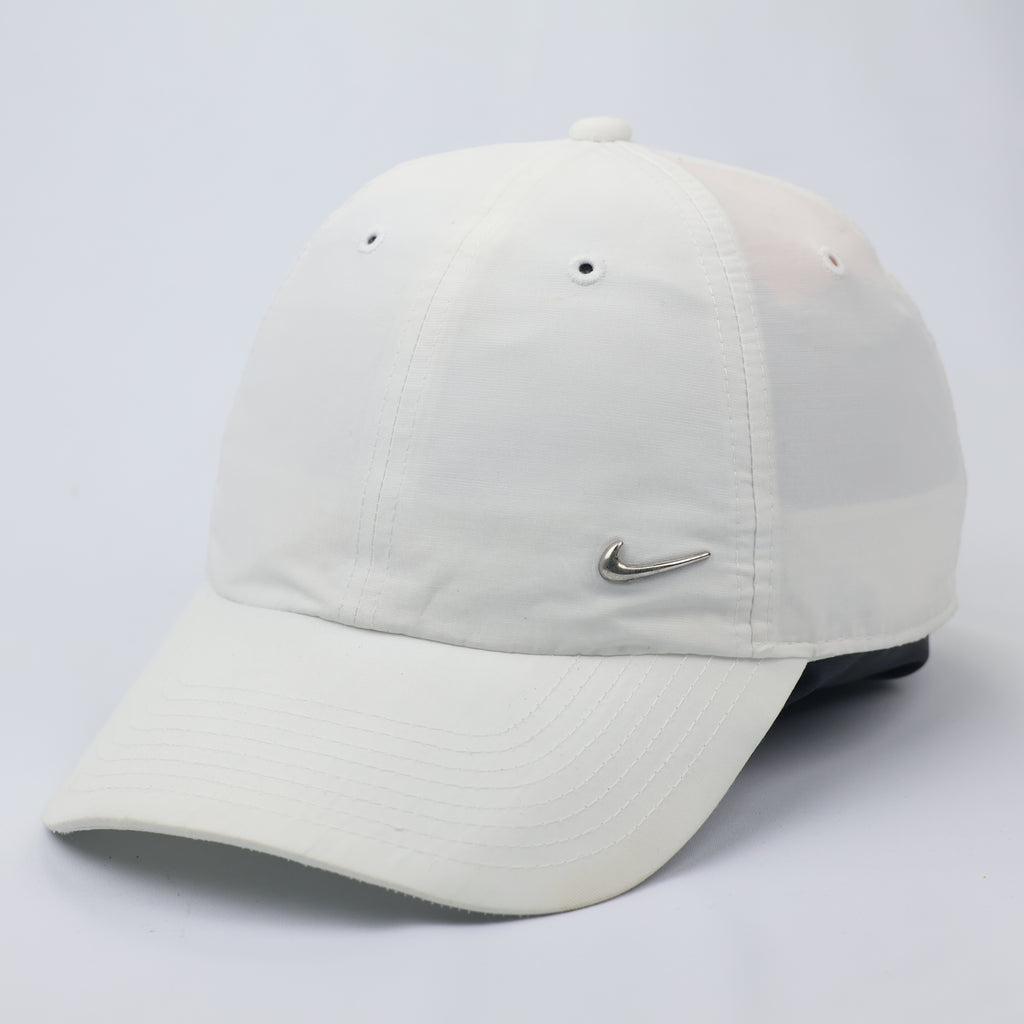 Nike Heritage86 Metal Swoosh Thrifted Cap - White Adjustable Dad Hat