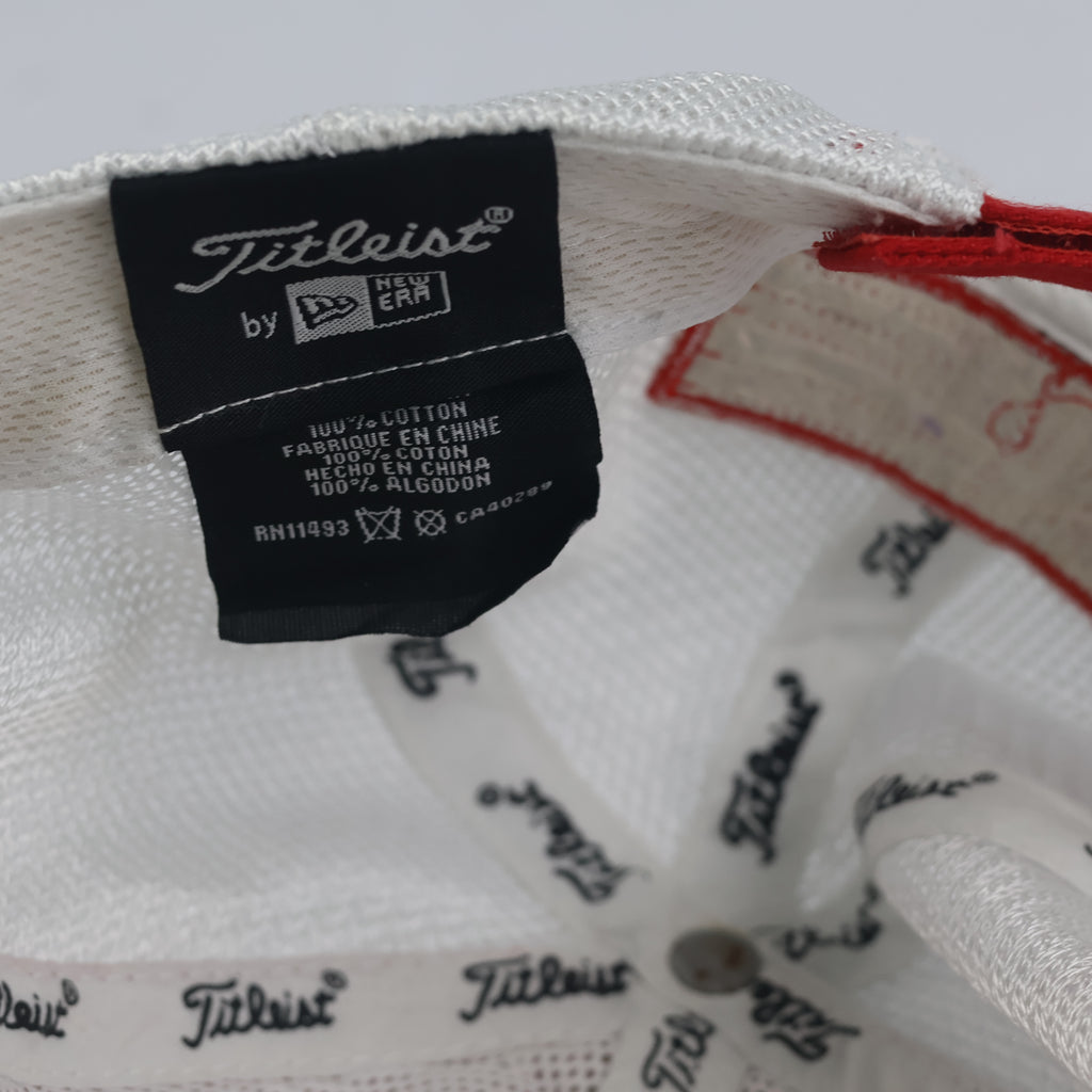 Vintage Titleist Golf Trucker Hat | Thrifted Red & White Mesh Snapback Cap