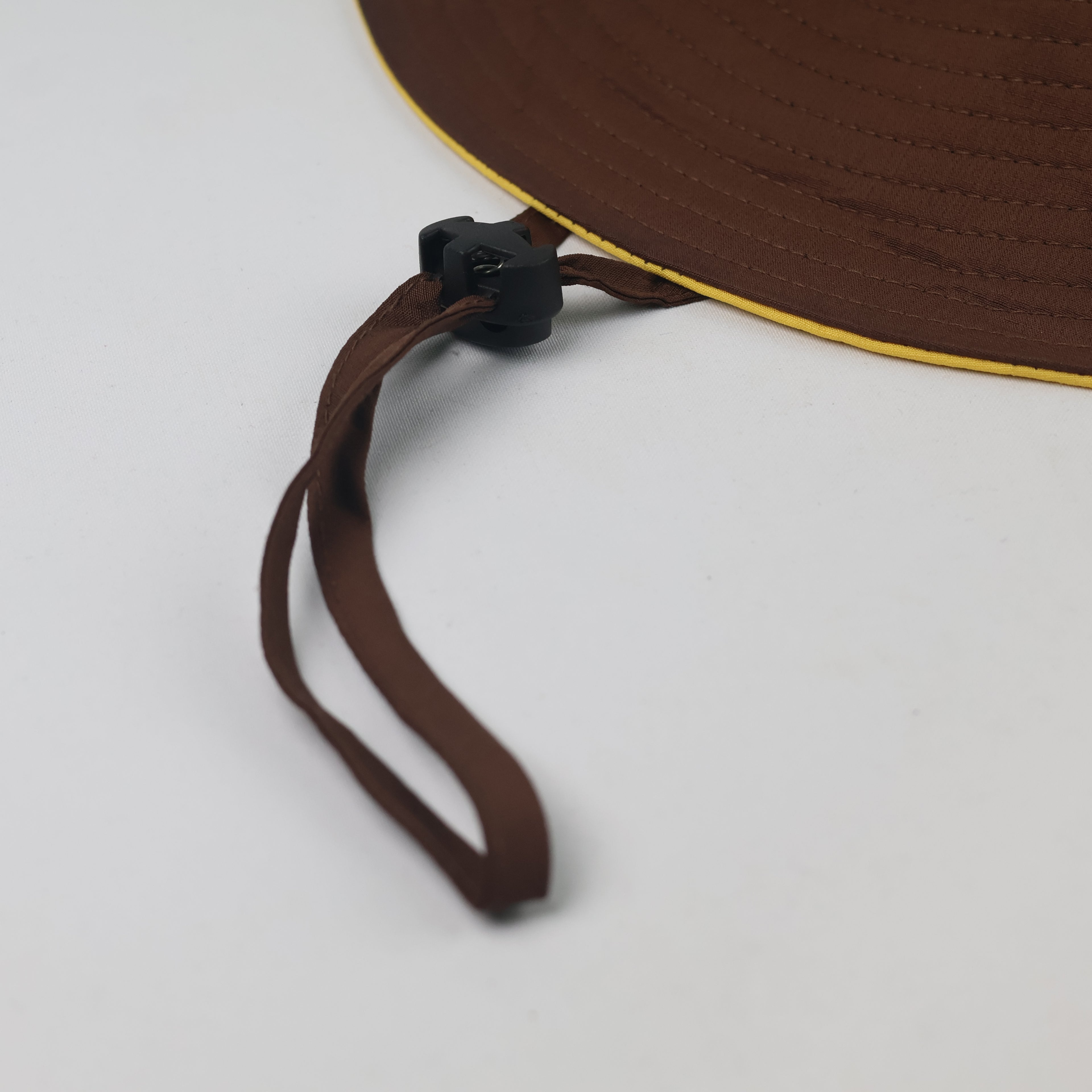 Retro Yellow Safari Boonie Hat - Mesh Ventilation Hiking Sun Cap 56cm