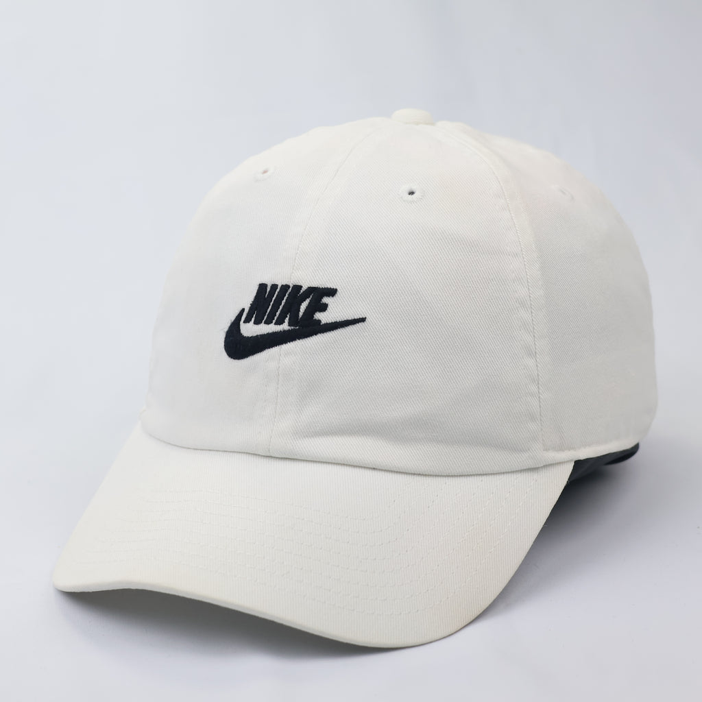Nike Heritage86 Futura Logo Dad Thrifted Hat - Off-White Adjustable Cap