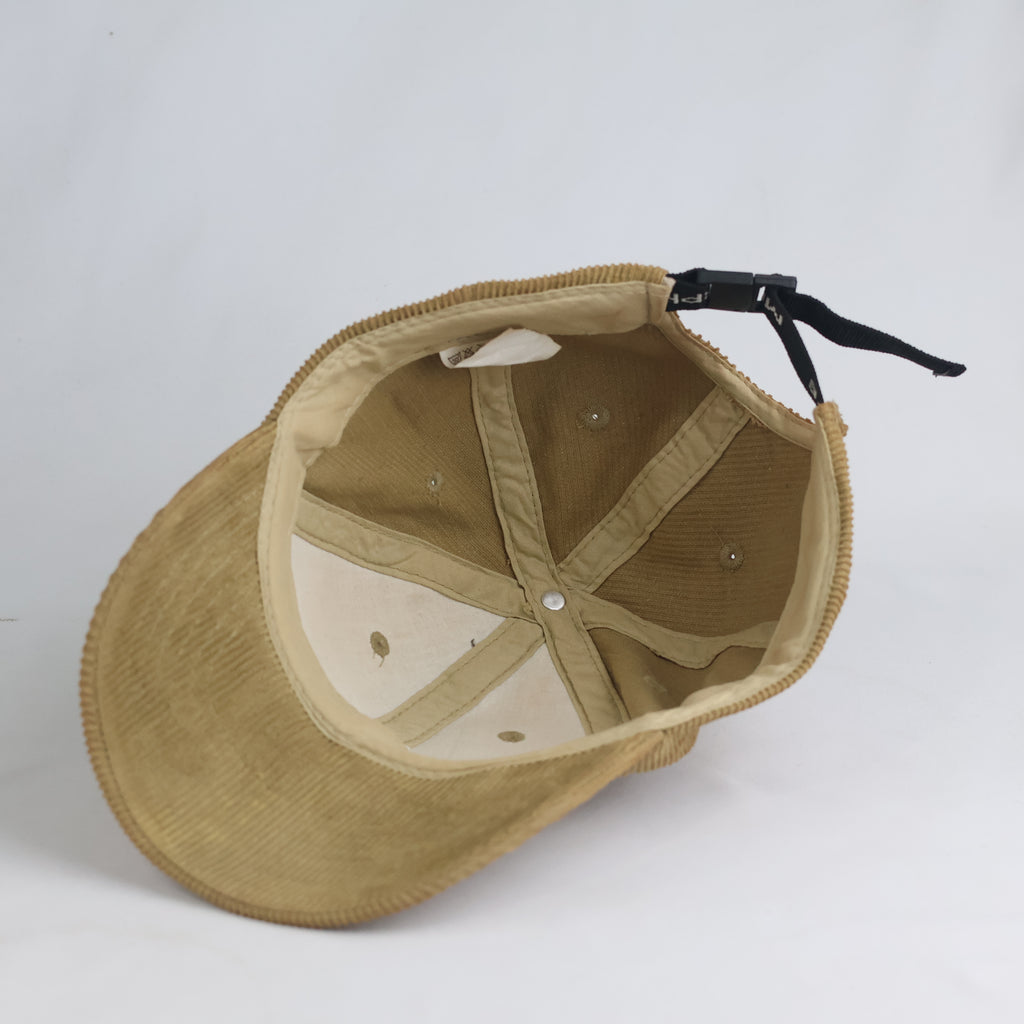 Thrifted Murphy & Nye Beige Corduroy Strapback Dad Hat | 10814