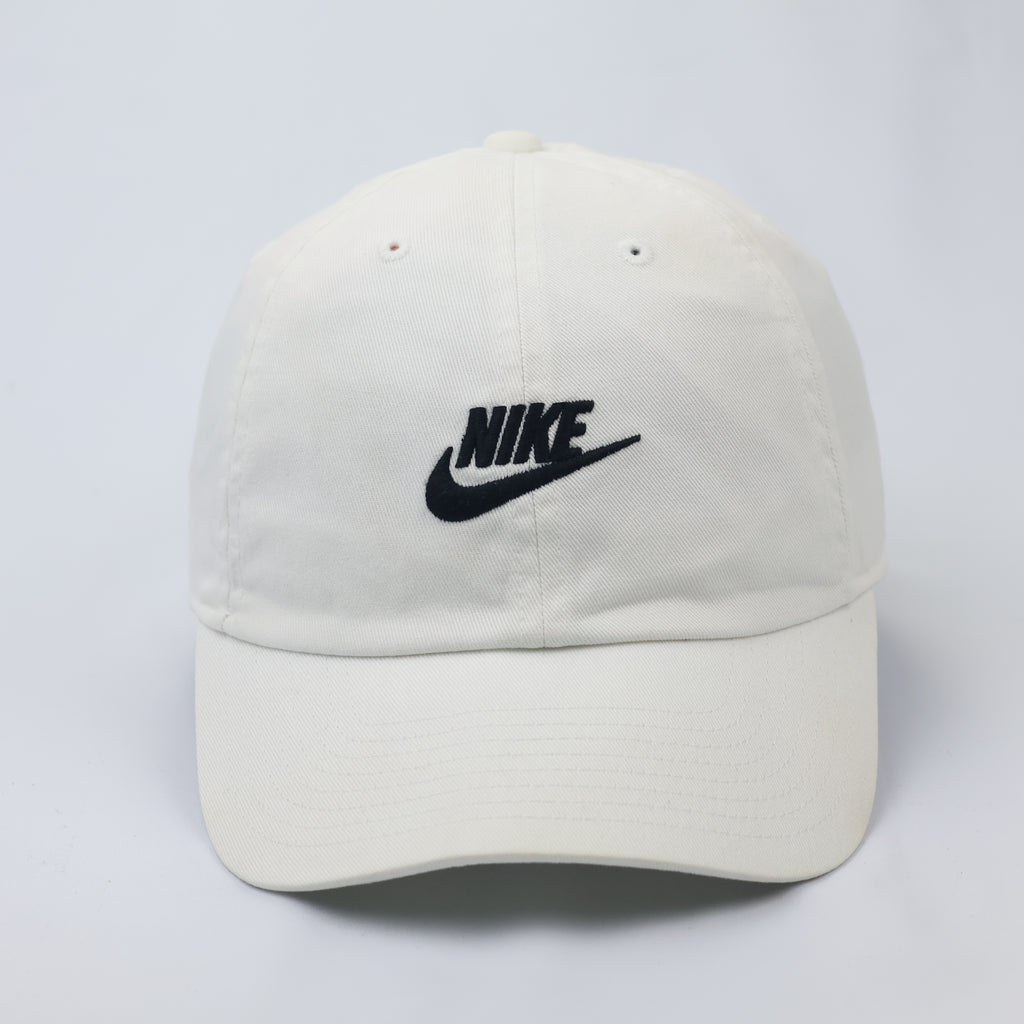 Nike Heritage86 Futura Logo Dad Thrifted Hat - Off-White Adjustable Cap