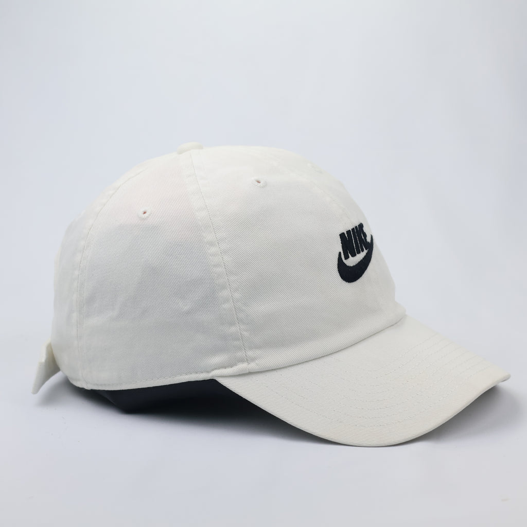 Nike Heritage86 Futura Logo Dad Thrifted Hat - Off-White Adjustable Cap