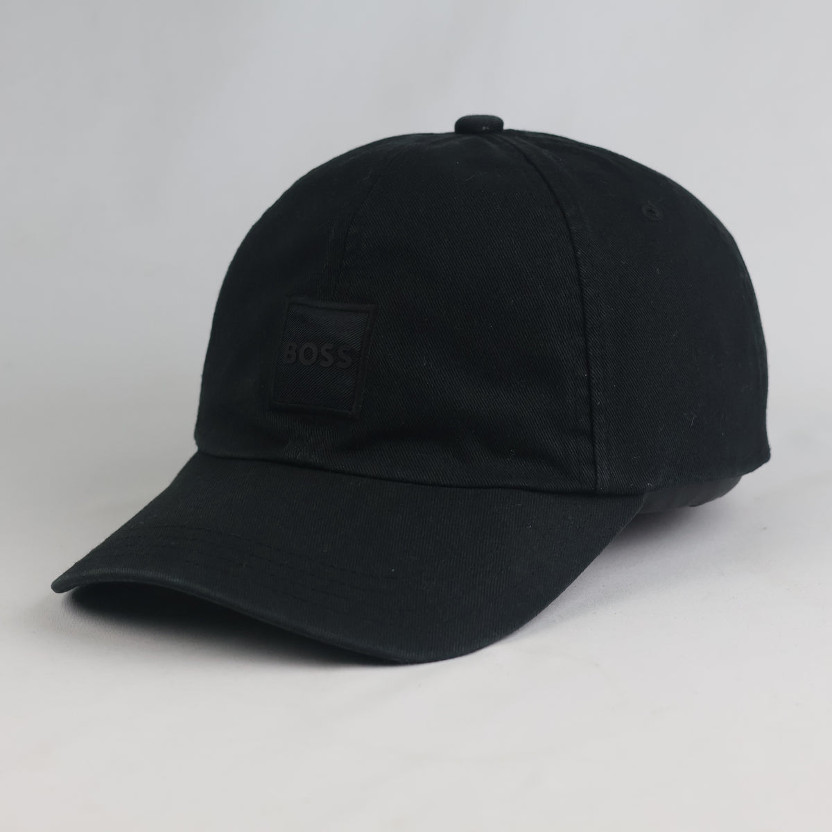 Thrifted BOSS Hugo Boss All-Black Cotton Cap (Size 57–58 cm) | 10856