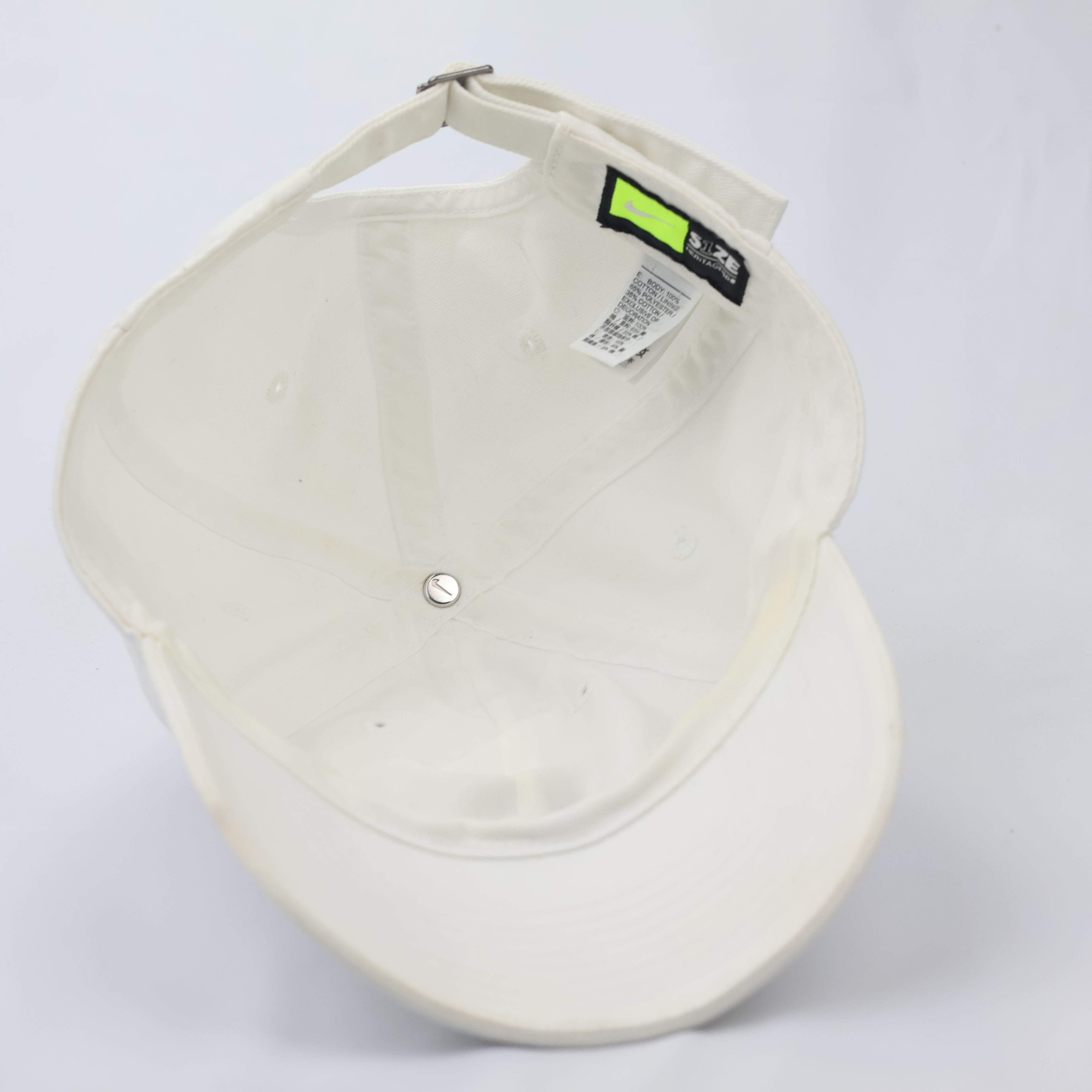 Nike Heritage86 Futura Logo Dad Thrifted Hat - Off-White Adjustable Cap