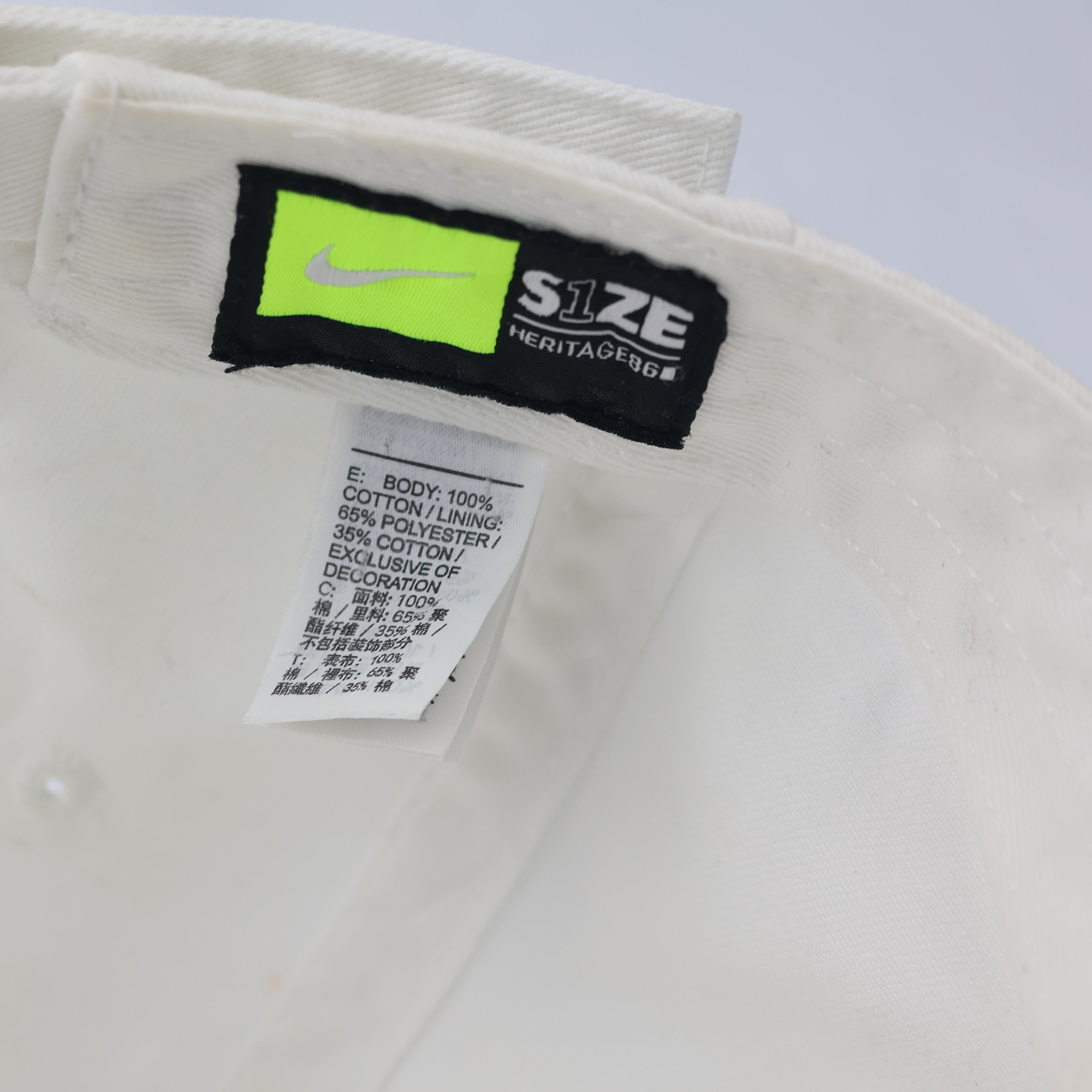 Nike Heritage86 Futura Logo Dad Thrifted Hat - Off-White Adjustable Cap