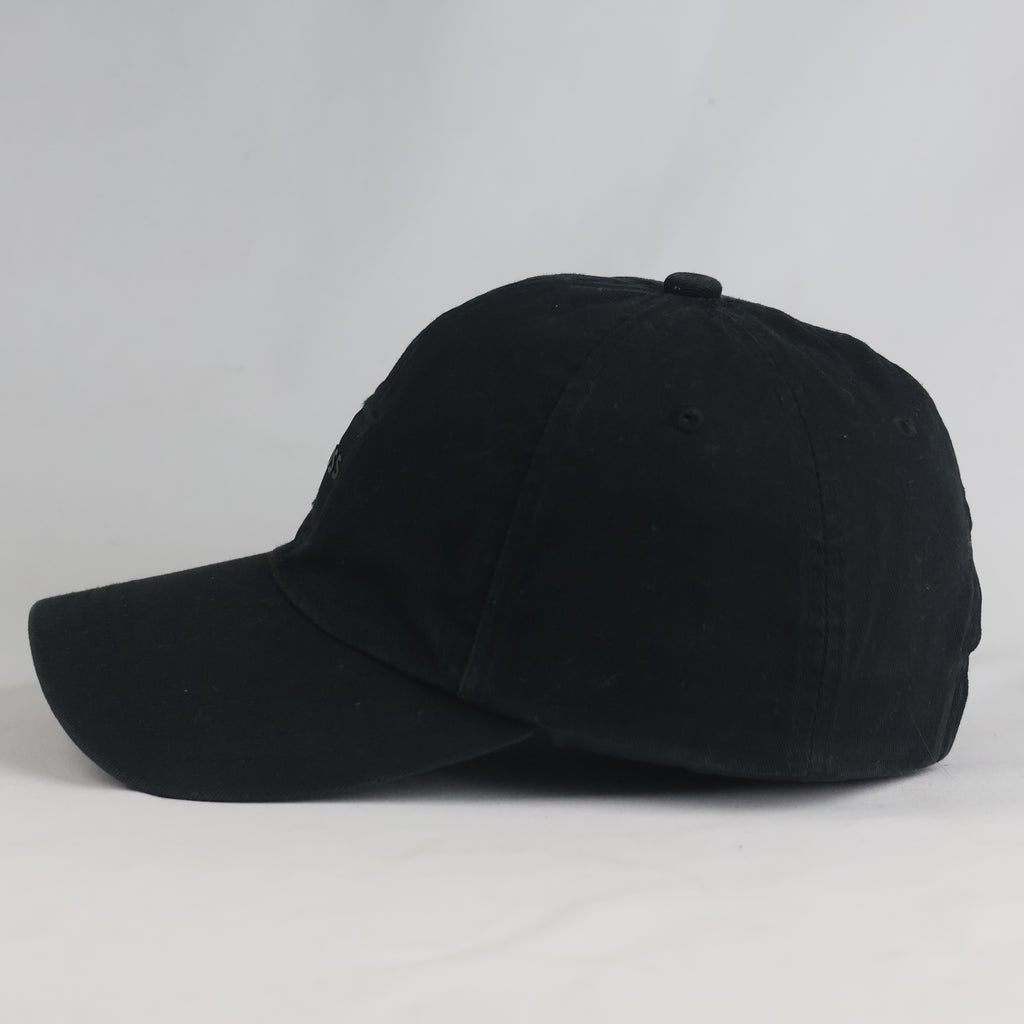 Thrifted BOSS Hugo Boss All-Black Cotton Cap (Size 57–58 cm) | 10856