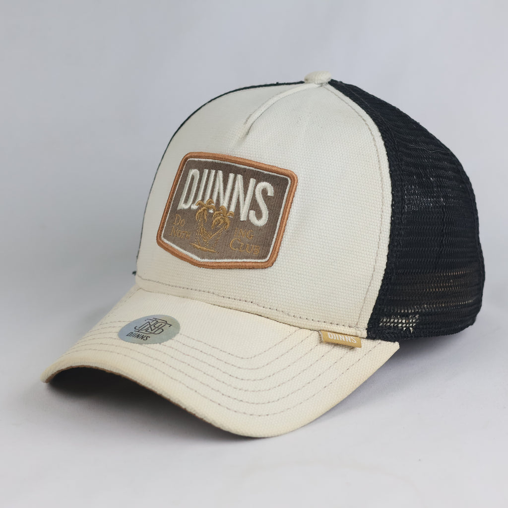 Thrifted Djinns Palm Tree Patch Canvas Mesh Trucker Hat | 10824