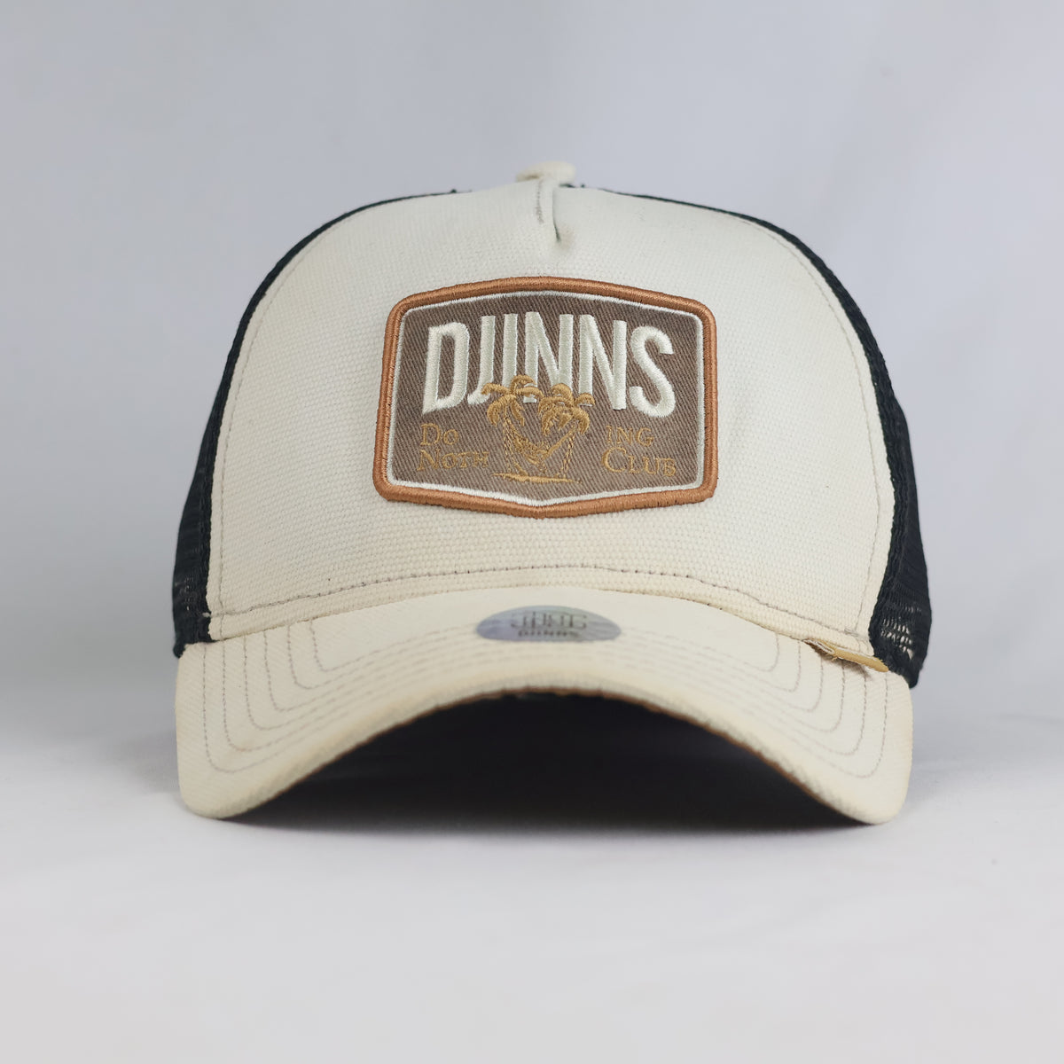 Thrifted Djinns Palm Tree Patch Canvas Mesh Trucker Hat | 10824