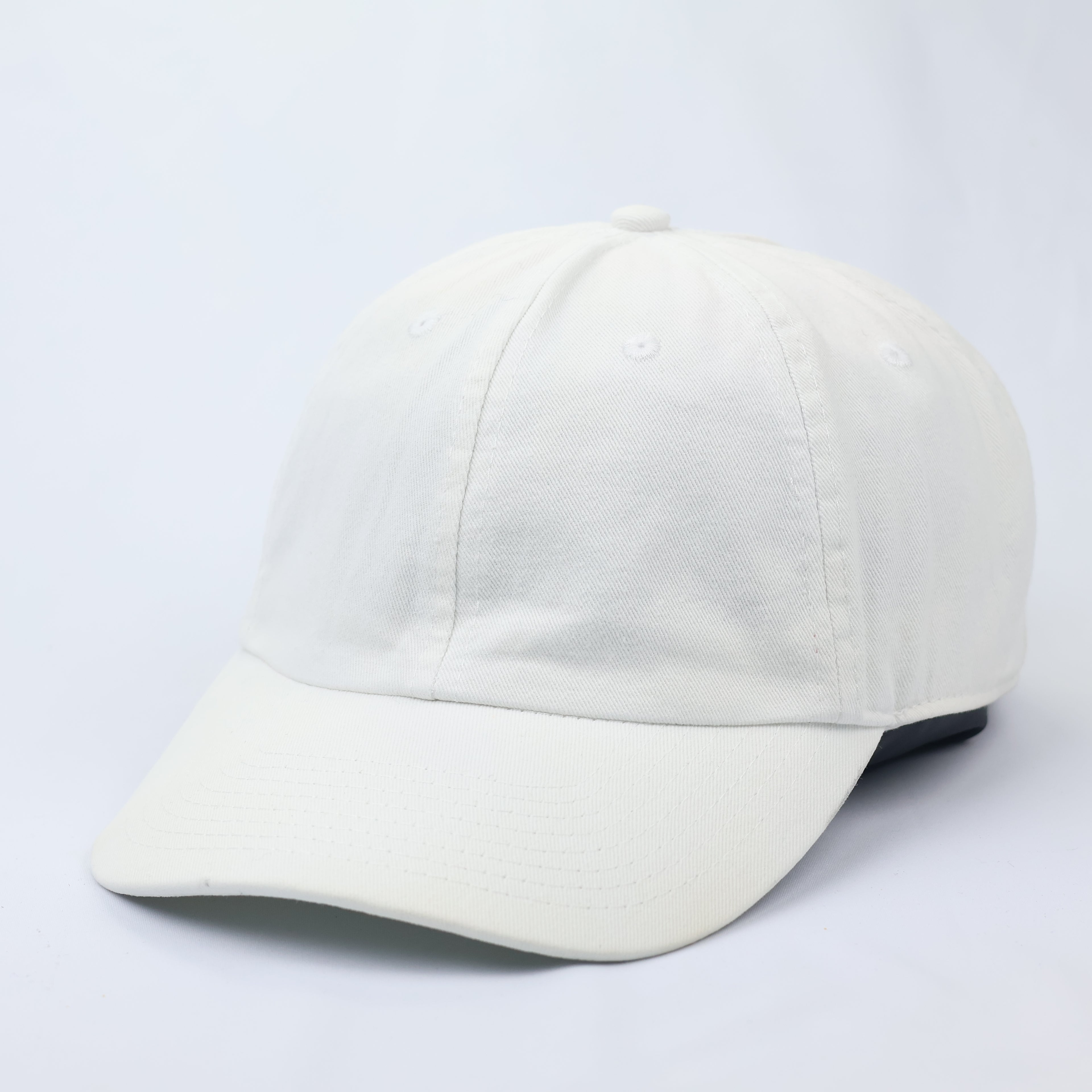 Champion Authentic Off-White Cotton Thrifted Dad Hat - Minimalist Style