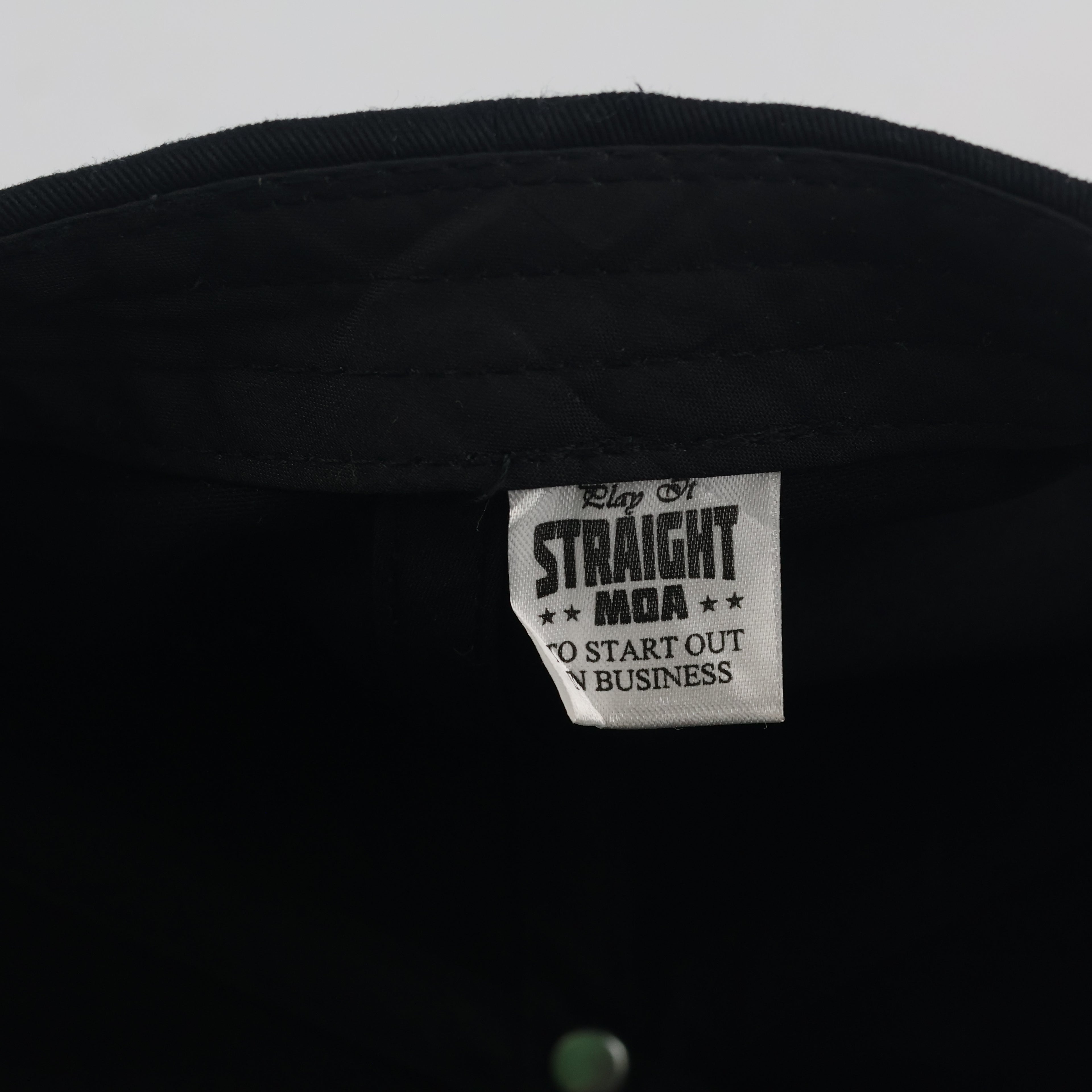 Vintage Straight MOA "COMP" Strapback Hat | Thrifted Black Red Retro Dad Cap