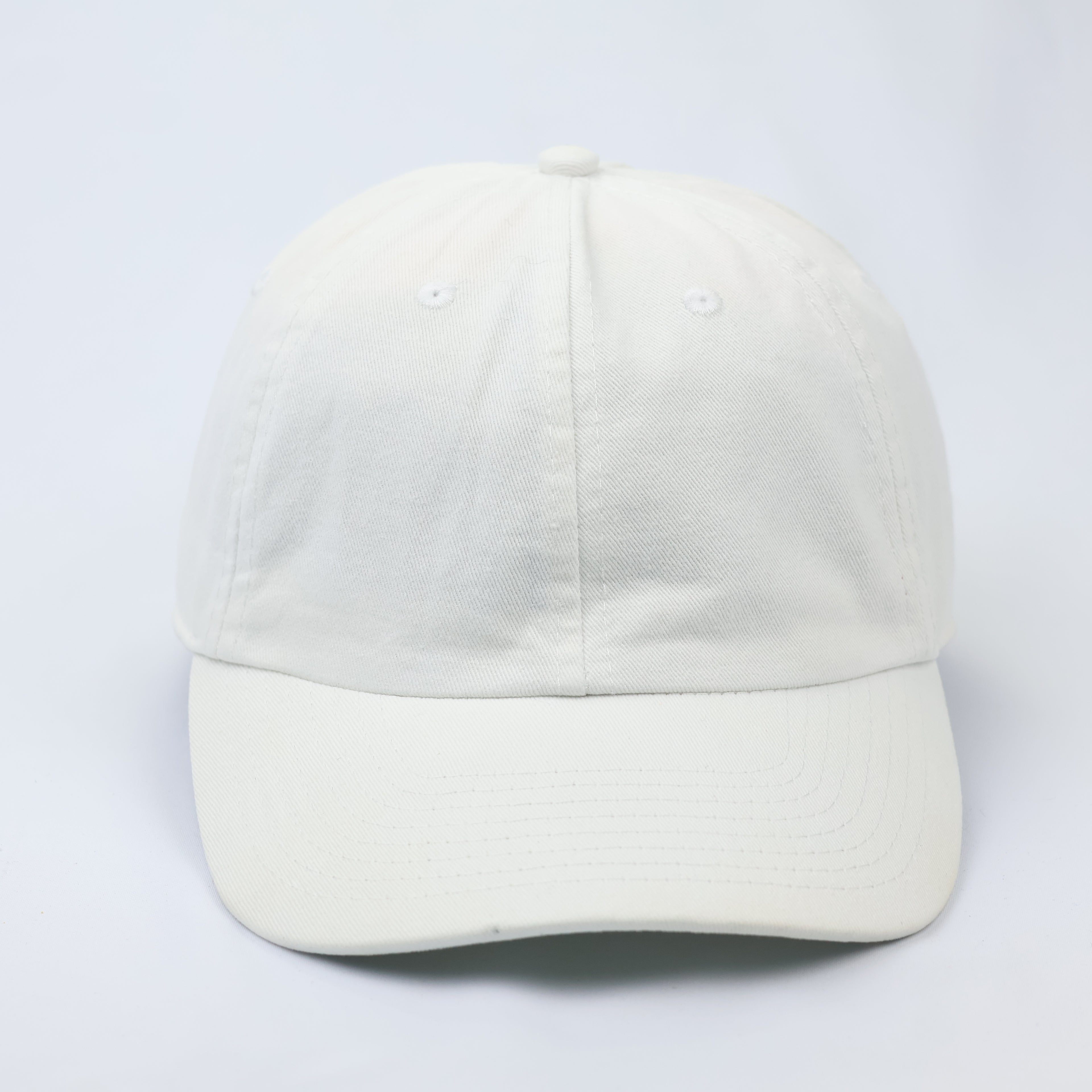 Champion Authentic Off-White Cotton Thrifted Dad Hat - Minimalist Style