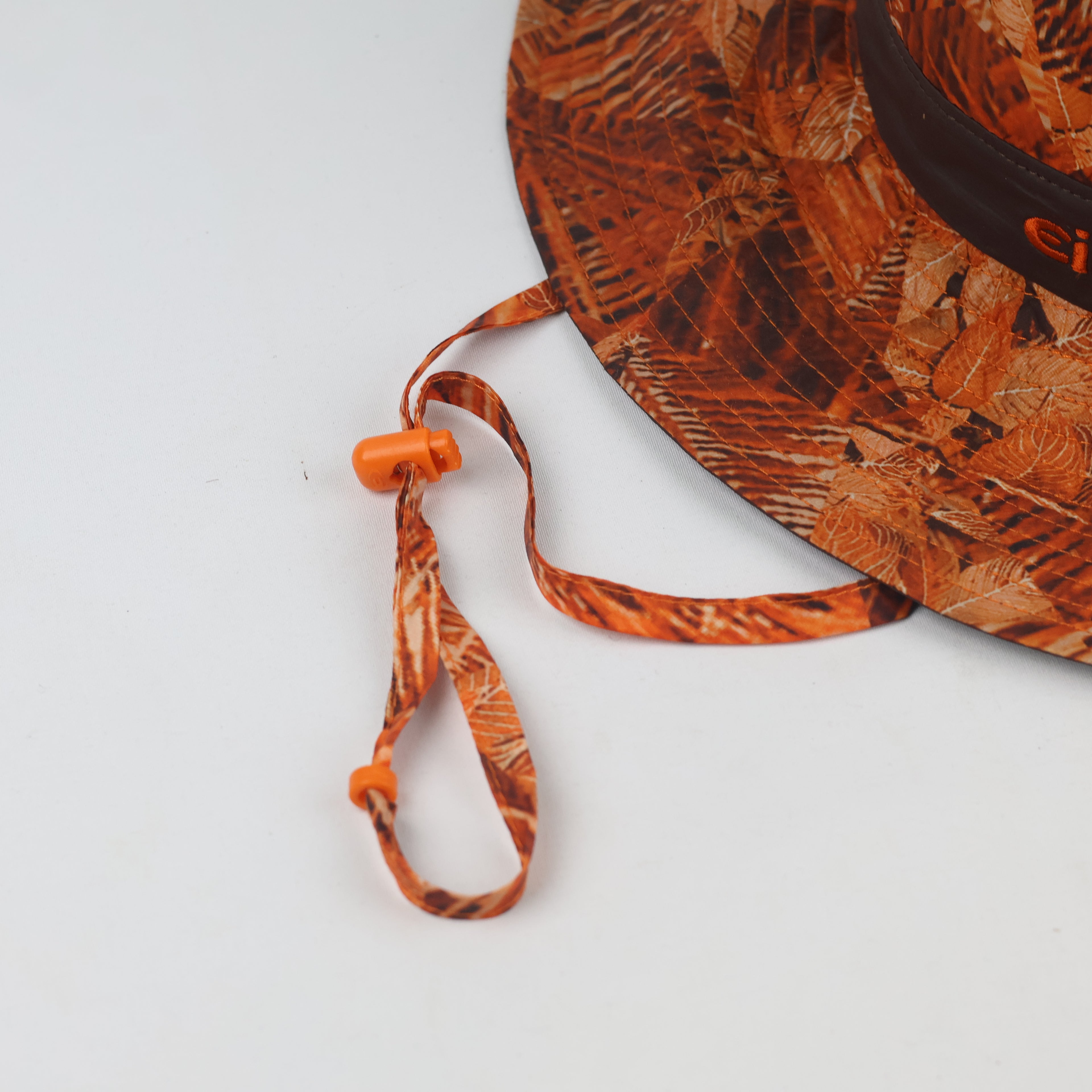 Thrifted Eider Camo Floral Orange Wide Brim Boonie Hat - Size 58cm