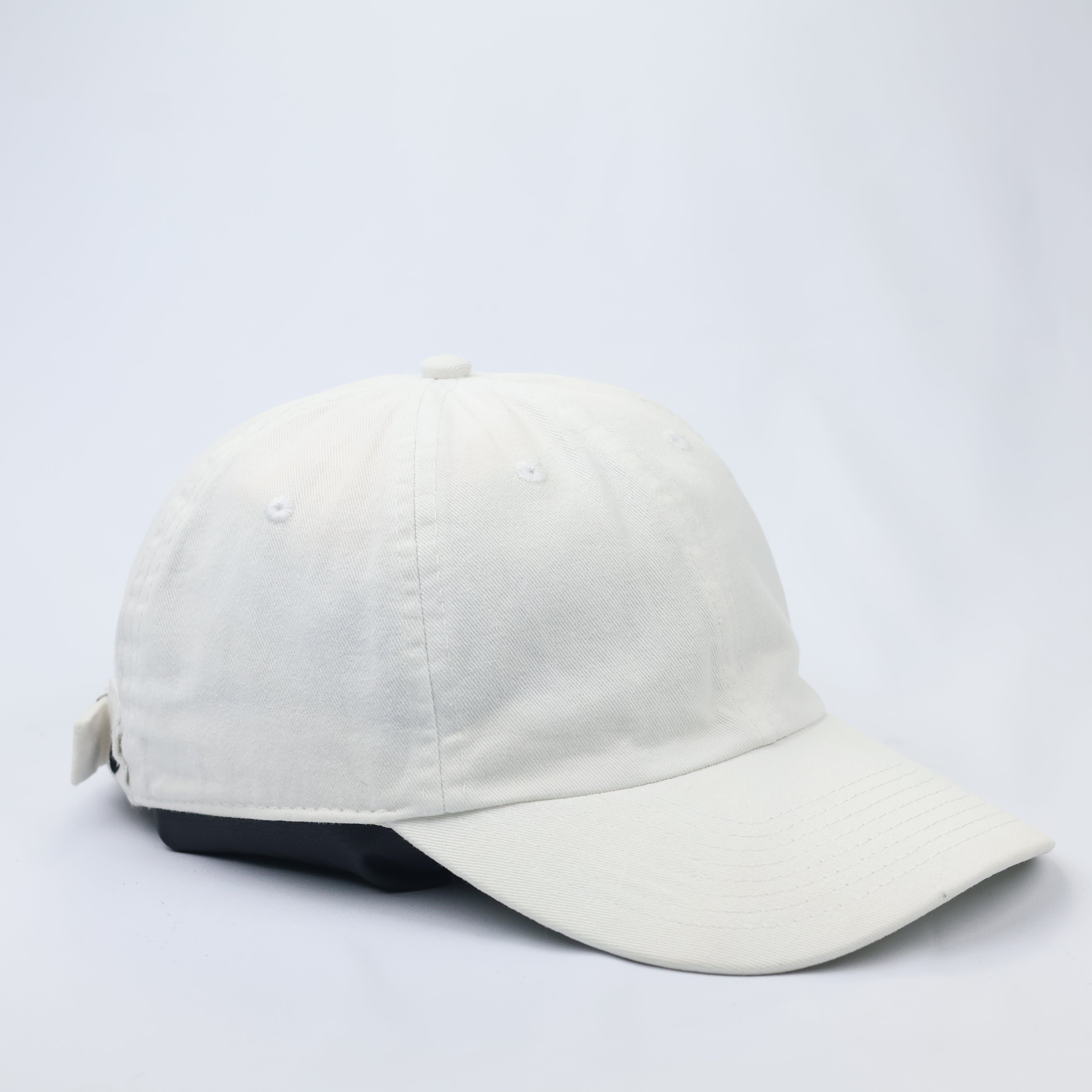 Champion Authentic Off-White Cotton Thrifted Dad Hat - Minimalist Style