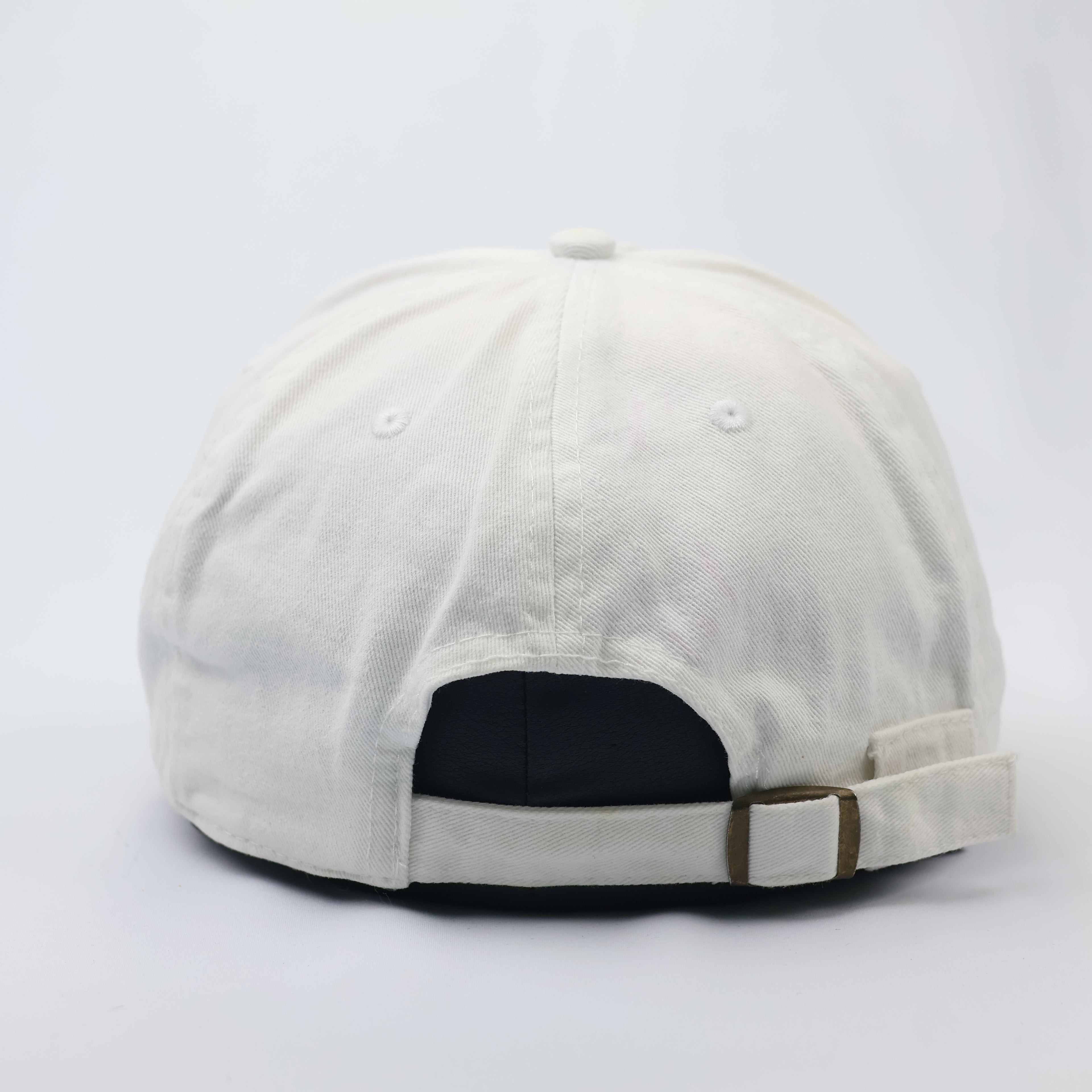 Champion Authentic Off-White Cotton Thrifted Dad Hat - Minimalist Style