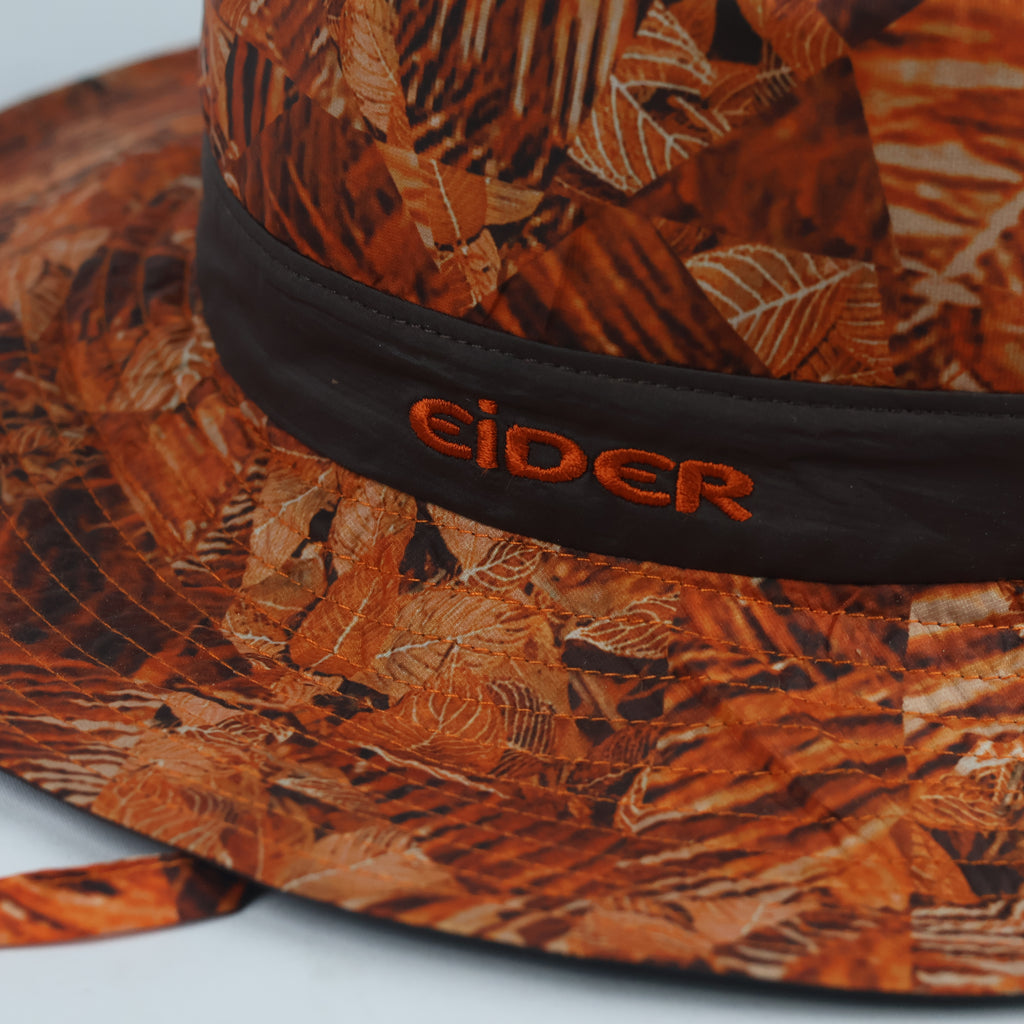 Thrifted Eider Camo Floral Orange Wide Brim Boonie Hat - Size 58cm