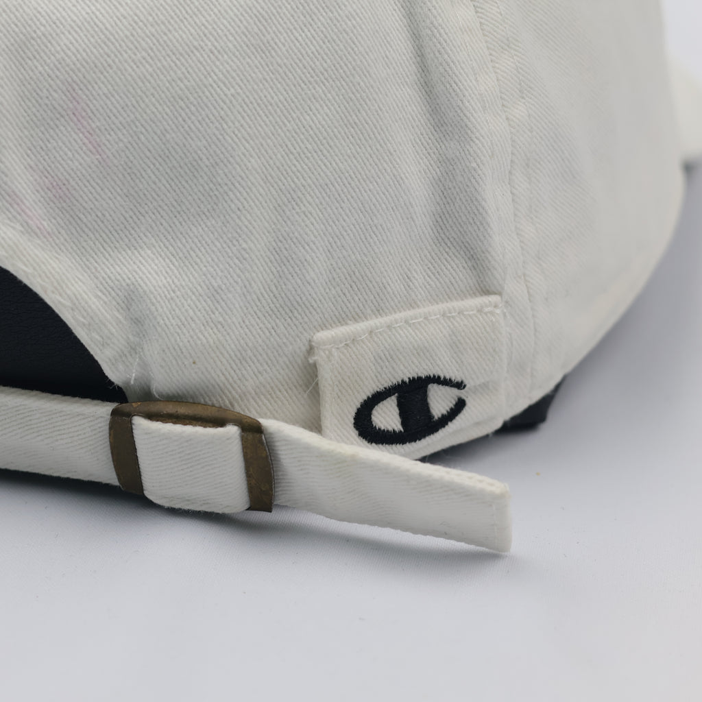 Champion Authentic Off-White Cotton Thrifted Dad Hat - Minimalist Style