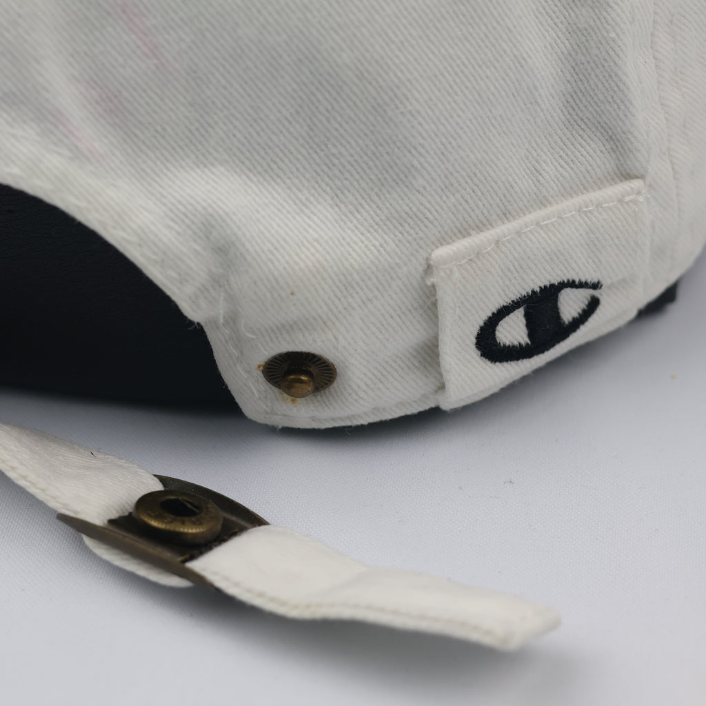 Champion Authentic Off-White Cotton Thrifted Dad Hat - Minimalist Style