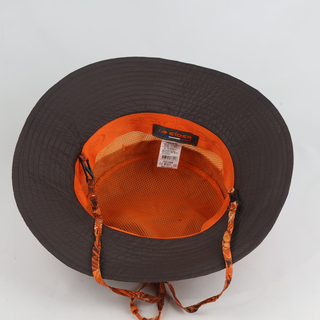 Thrifted Eider Camo Floral Orange Wide Brim Boonie Hat - Size 58cm