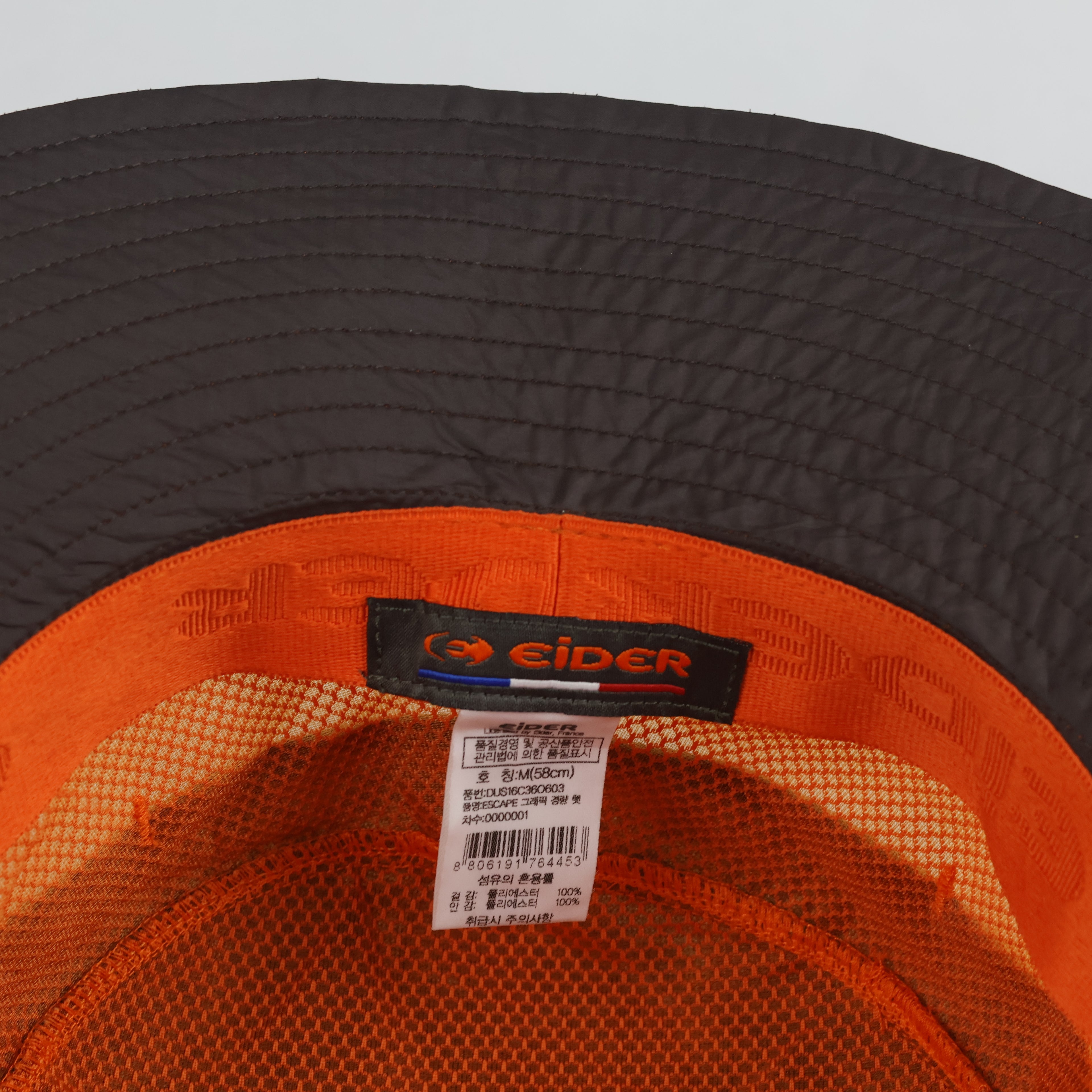 Thrifted Eider Camo Floral Orange Wide Brim Boonie Hat - Size 58cm